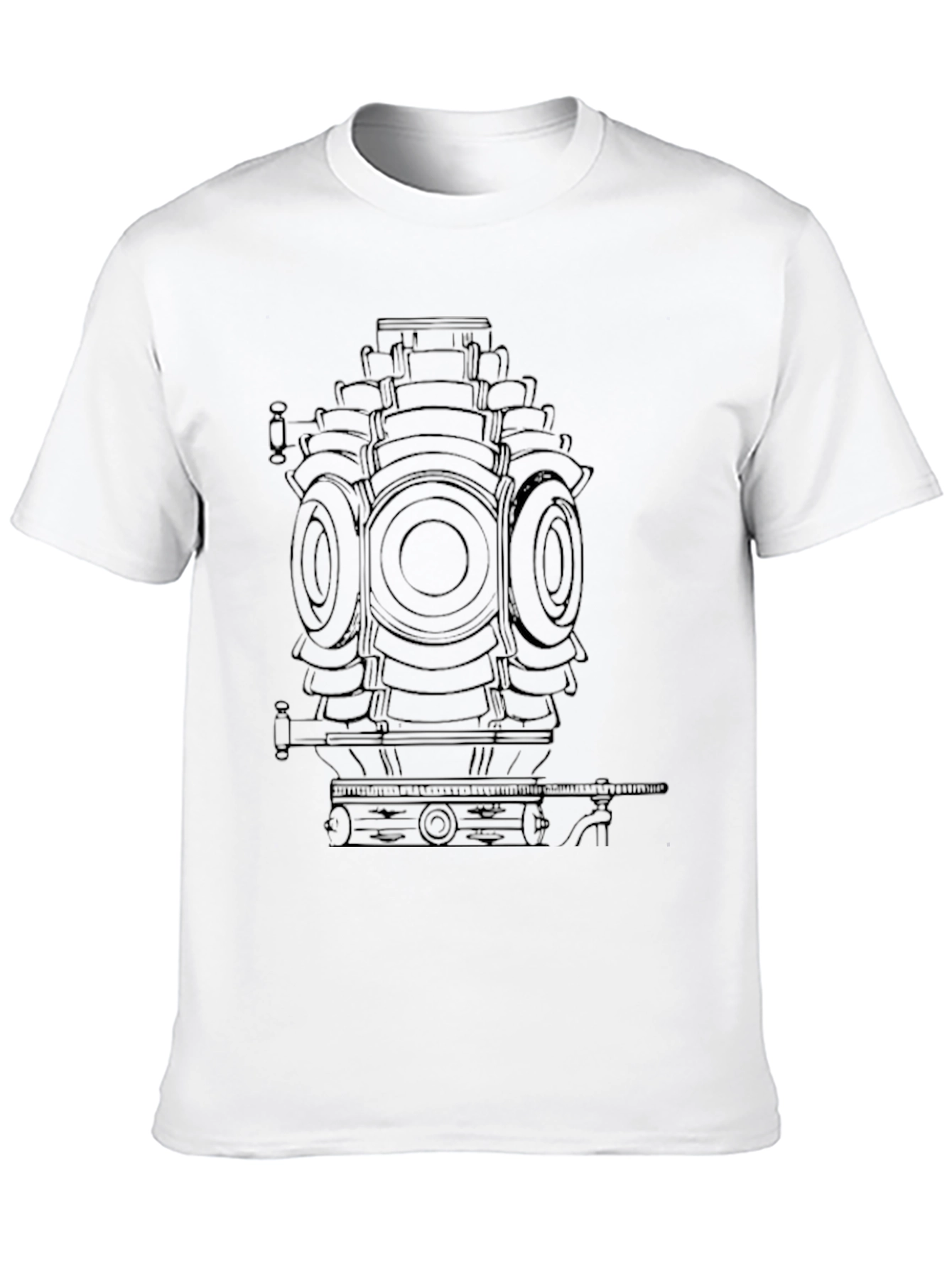 Black Graphic Tee - Black - Vintage Engine Design view 10