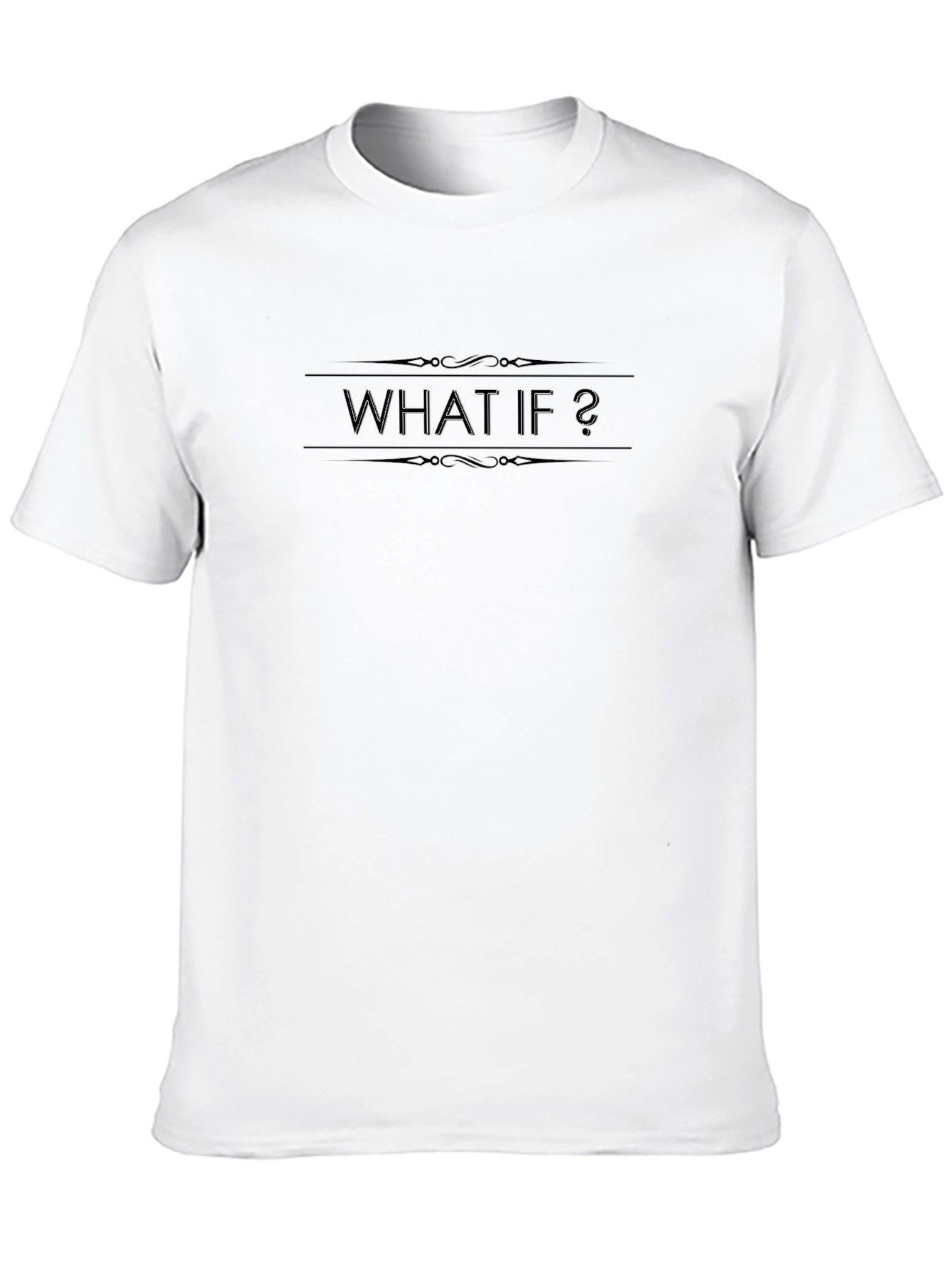 Black What If? Black Graphic Tee - Soft Cotton Blend view 10