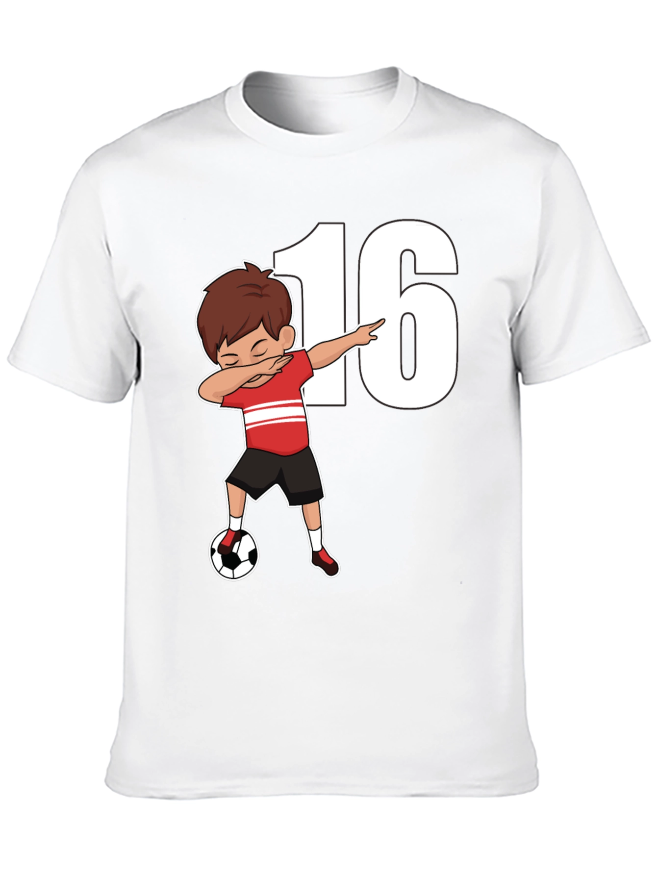 Black Soccer Boy 16th Birthday T-Shirt view 10