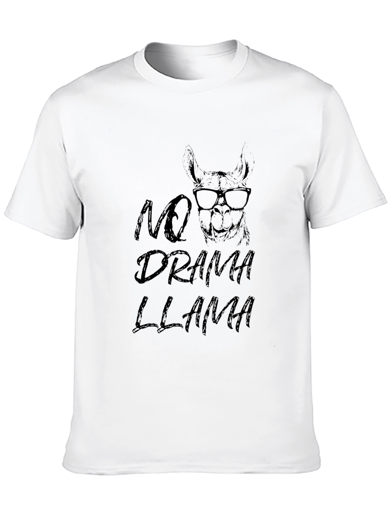Black No Drama Llama Graphic T-Shirt view 10