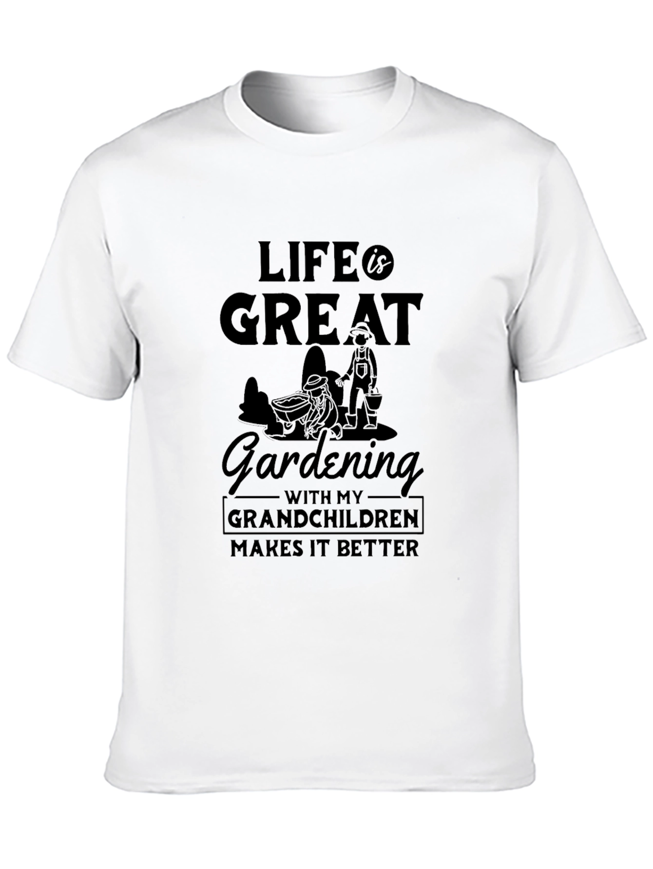 Black Life is Great Gardening Grandchildren T-Shirt view 10