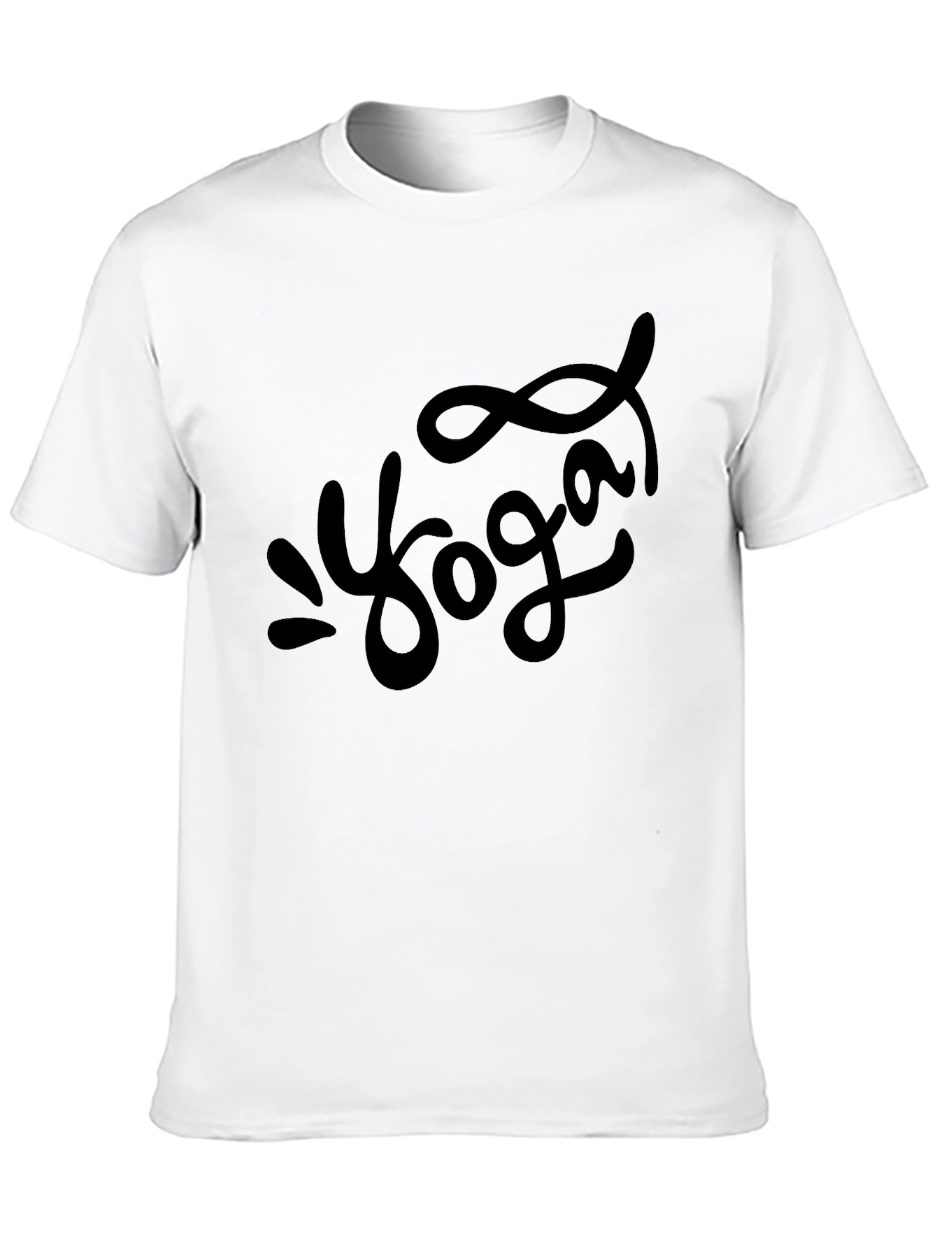 Black Yoga Graphic Print Black T-Shirt view 10
