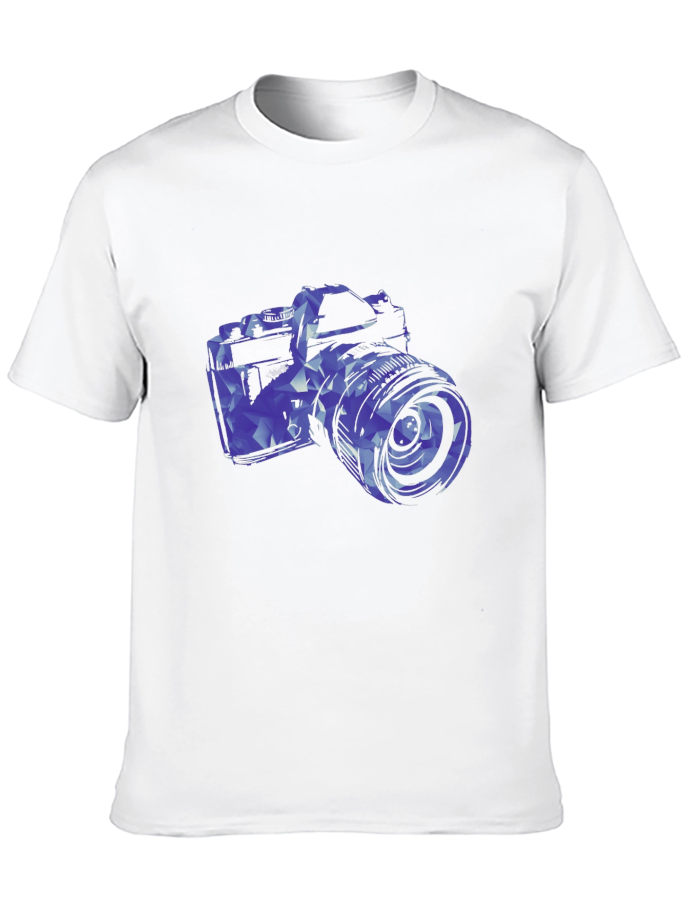 Black Geometric Camera Graphic T-Shirt view 10