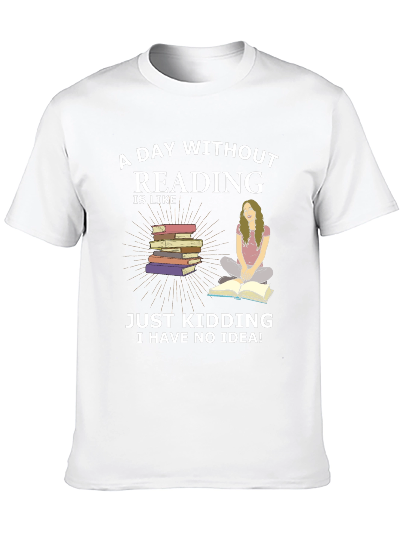 Black Reading Humor T-Shirt - A Day Without Reading view 10