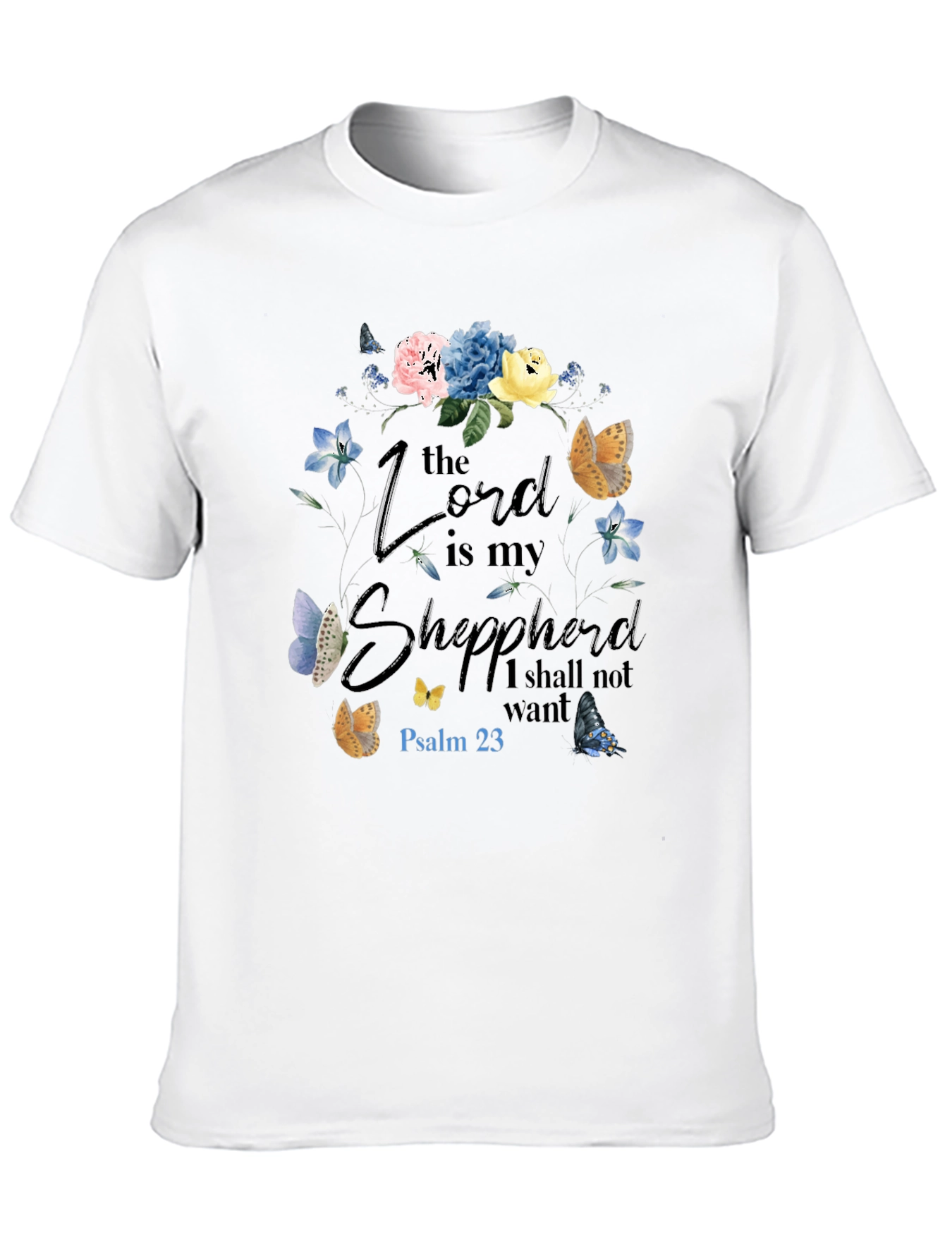 Black The Lord is My Shepherd Graphic T-Shirt view 10
