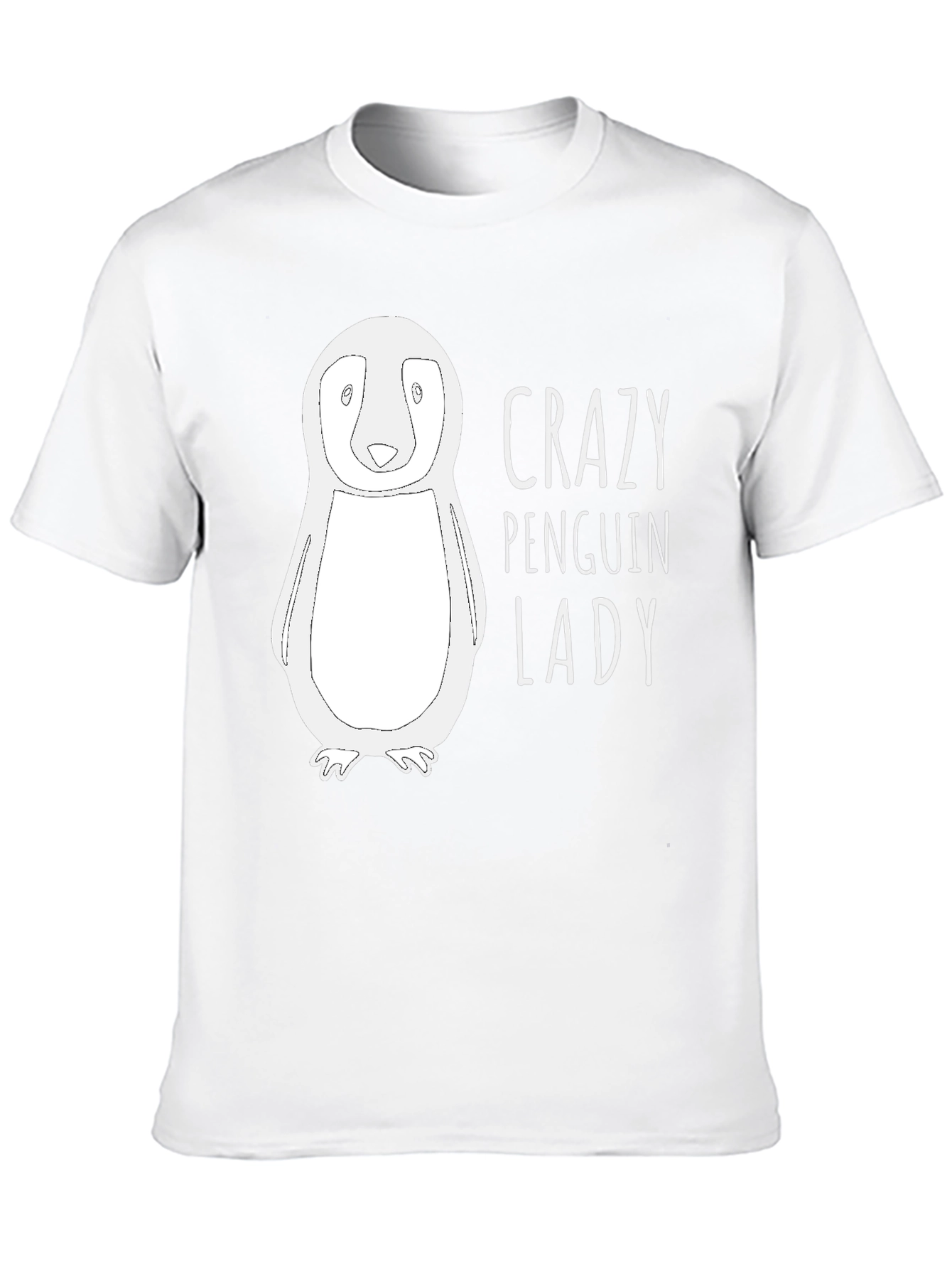 Black Crazy Penguin Lady T-Shirt - Funny Animal Lover Tee view 10