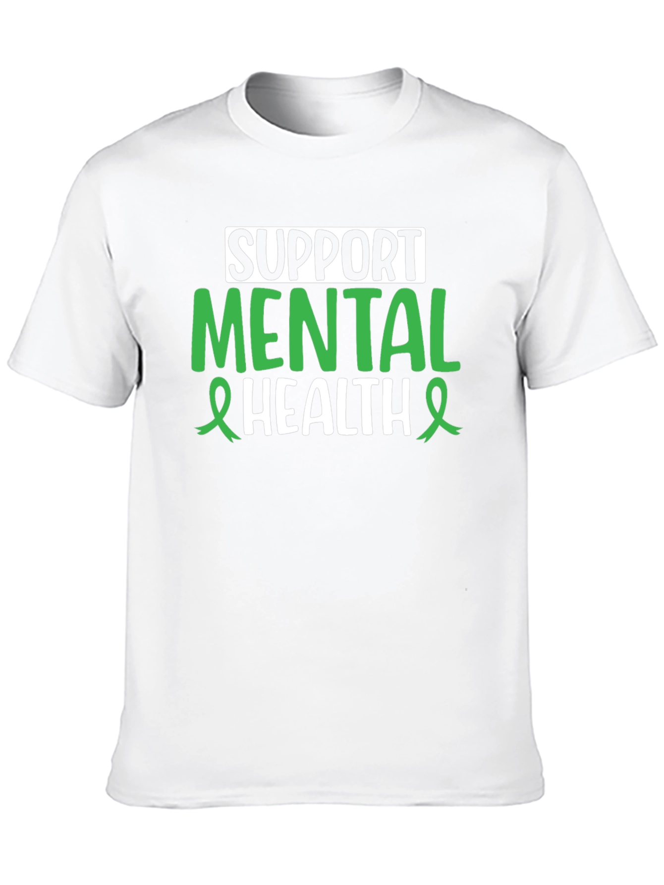 Black Support Mental Health T-Shirt view 10