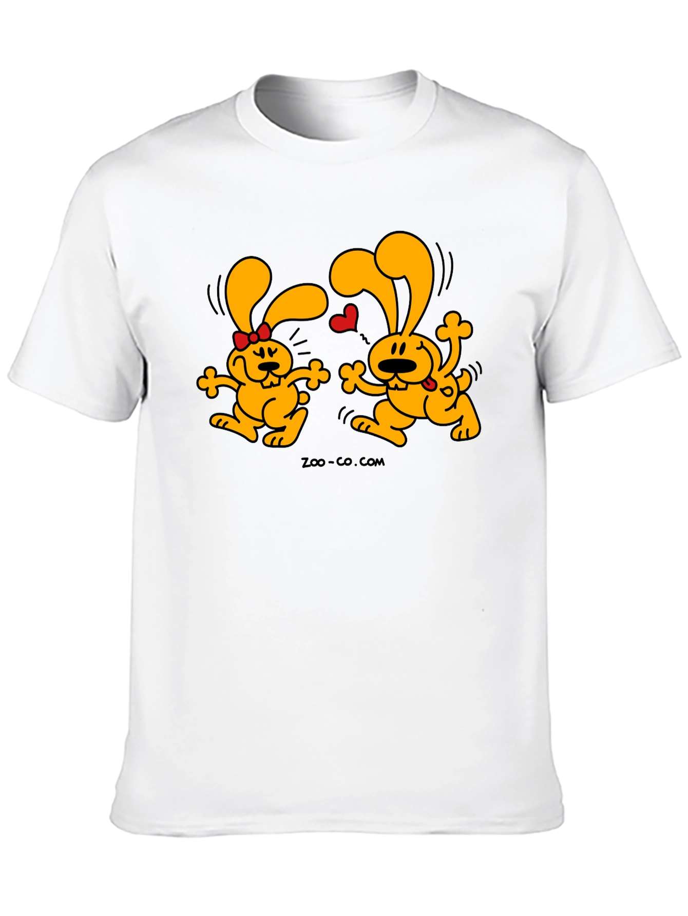 Black Cute Cartoon Couple T-Shirt view 10