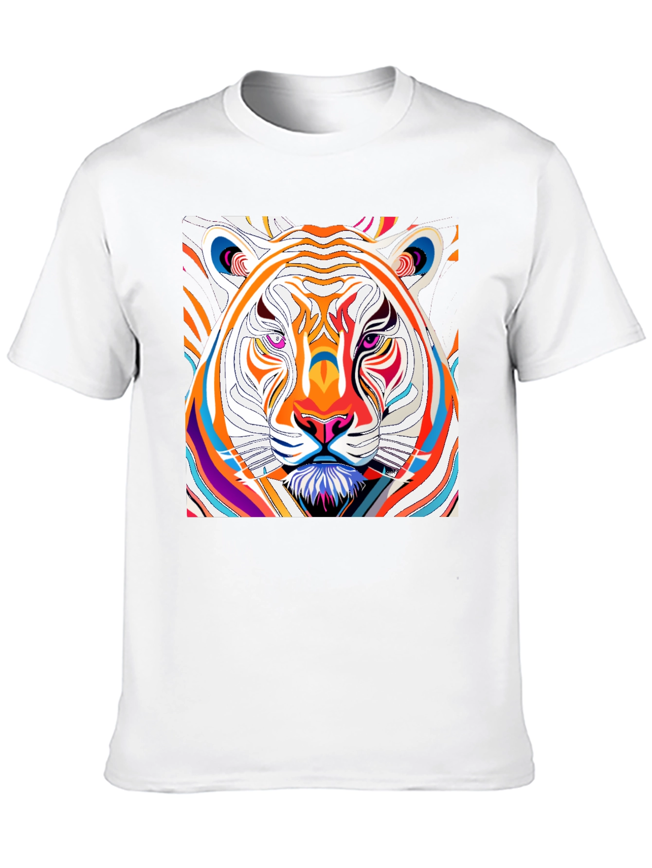 Black Vibrant Tiger Graphic Tee - Bold Artistic Design view 10