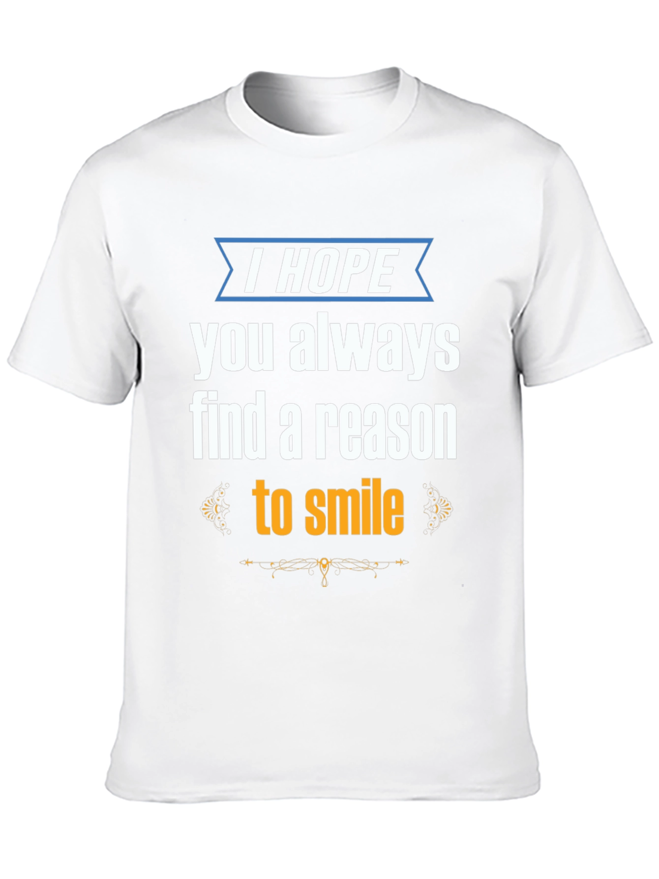 Black Inspirational Graphic Tee - "I Hope You Always Find a Reason to Smile" view 10