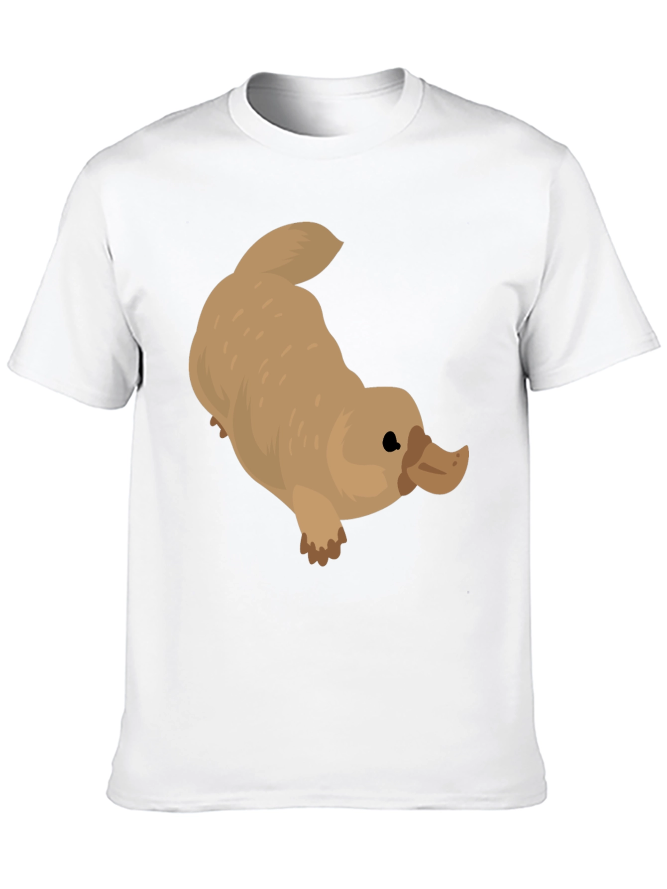 Black Cartoon Platypus Graphic Black T-Shirt view 10