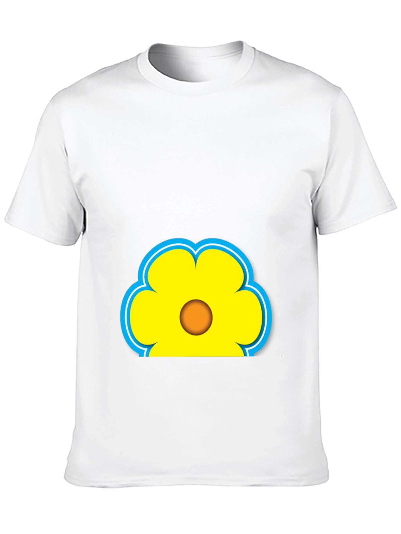 Black Fun Flower Graphic Tee - Black Cotton Blend Casual Shirt view 10