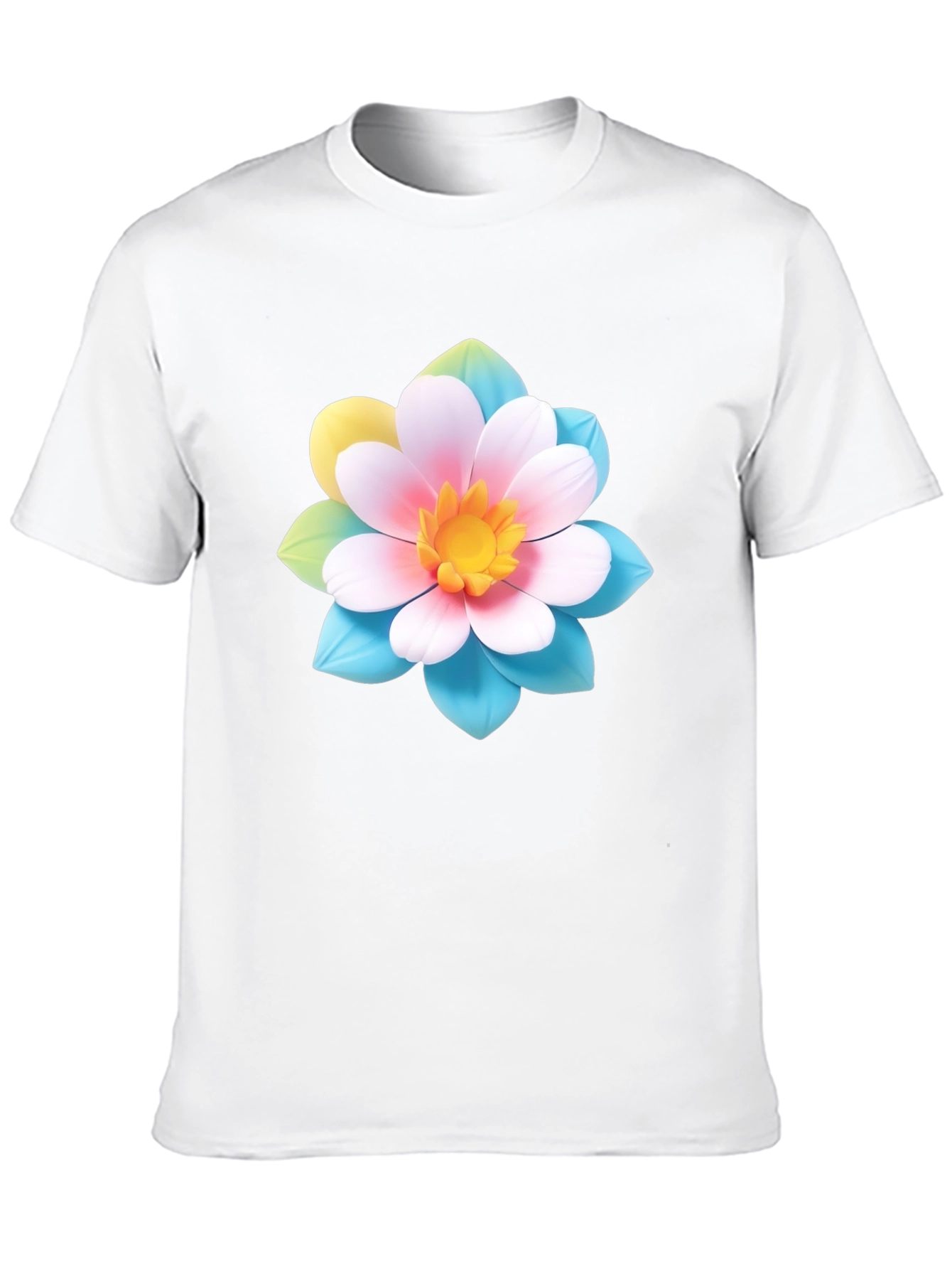 Black Floral Graphic Tee - Black Cotton Blend T-Shirt view 10