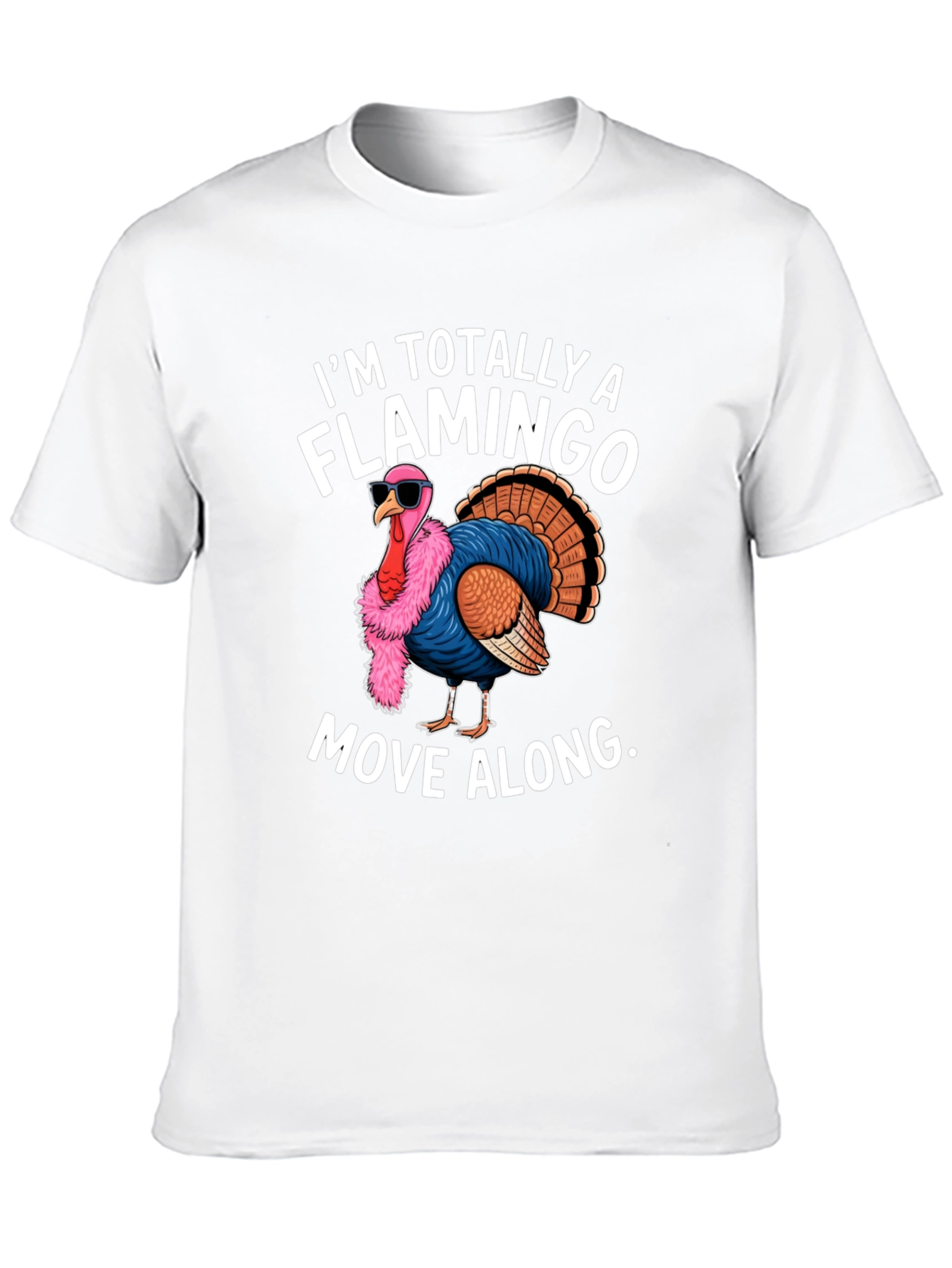 Black Funny Turkey Flamingo Graphic T-Shirt view 10