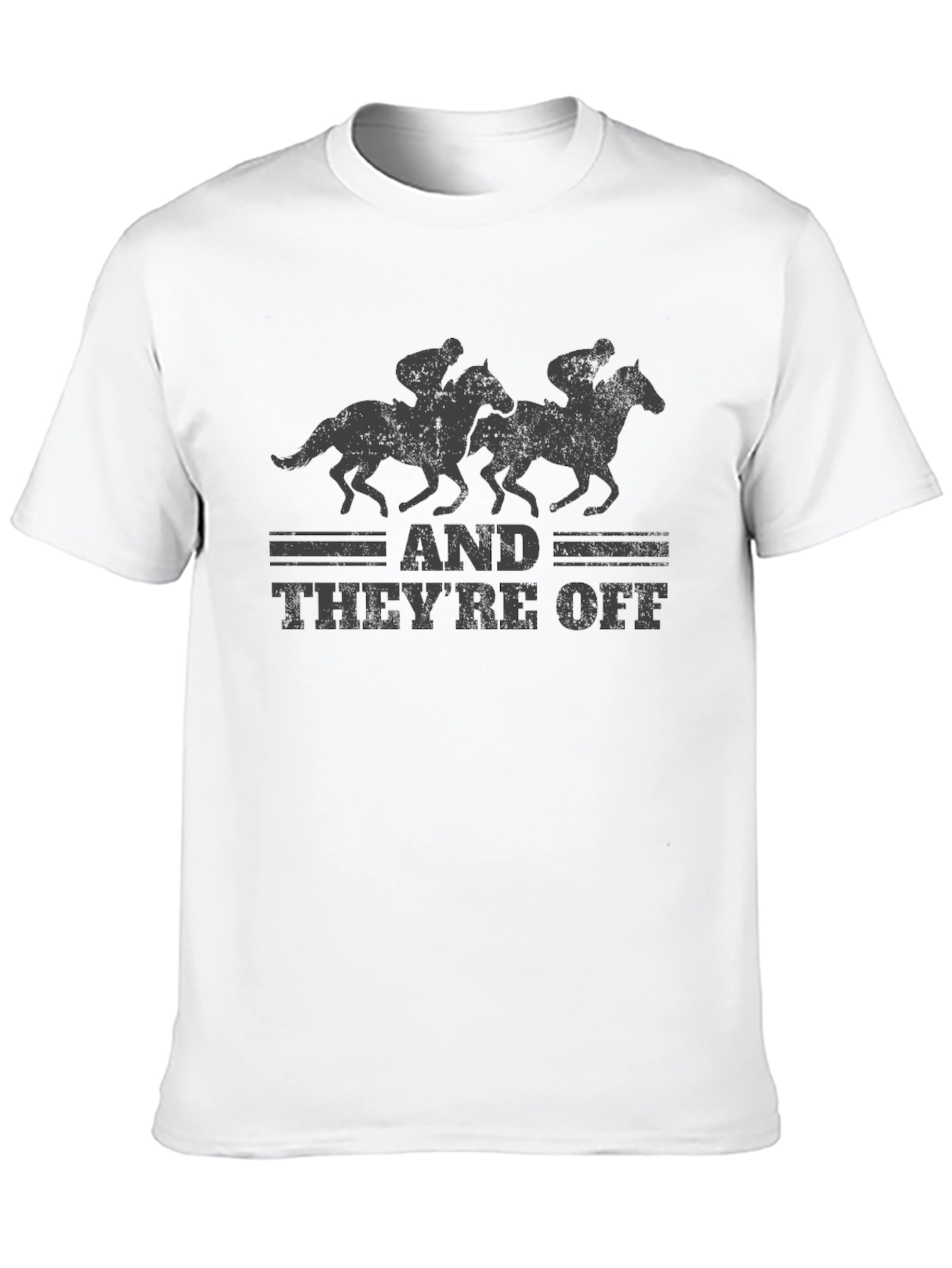 Black And They're Off T-Shirt | Equestrian Racing Tee view 10