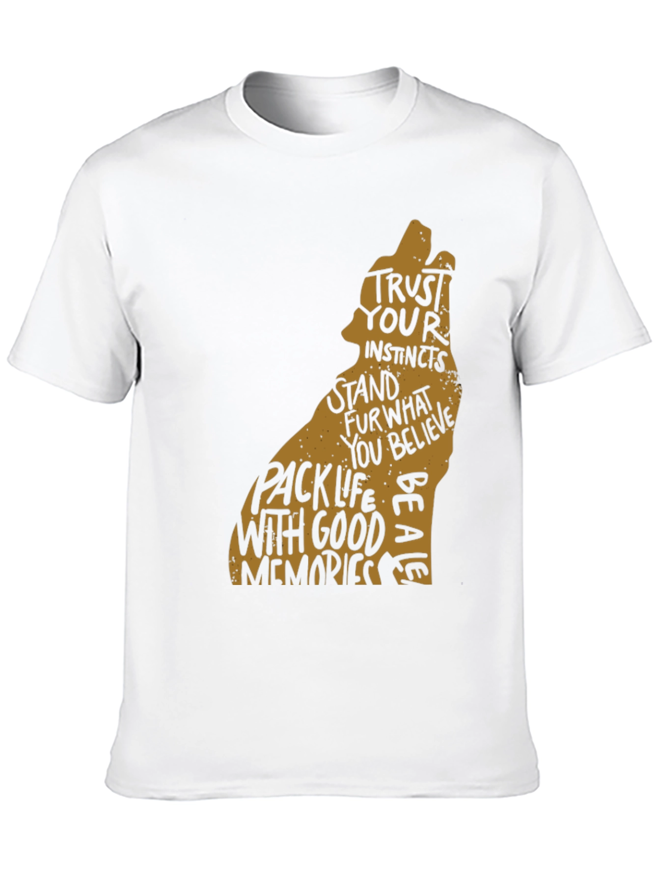 Black Wolf Graphic Print Black Crew Neck T-Shirt view 10