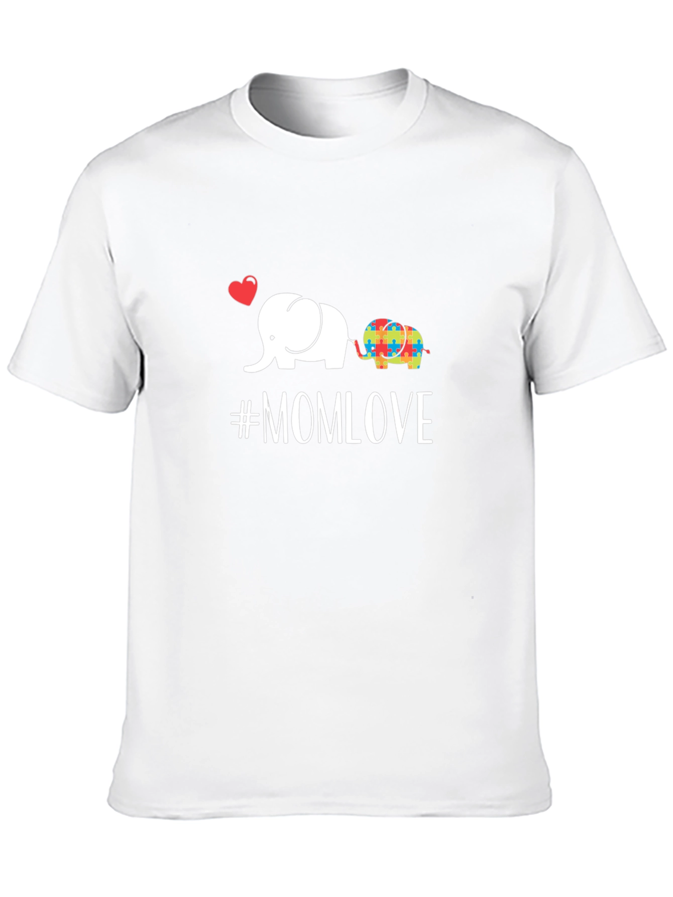 Black Mom Love Elephant Autism Awareness T-Shirt view 10
