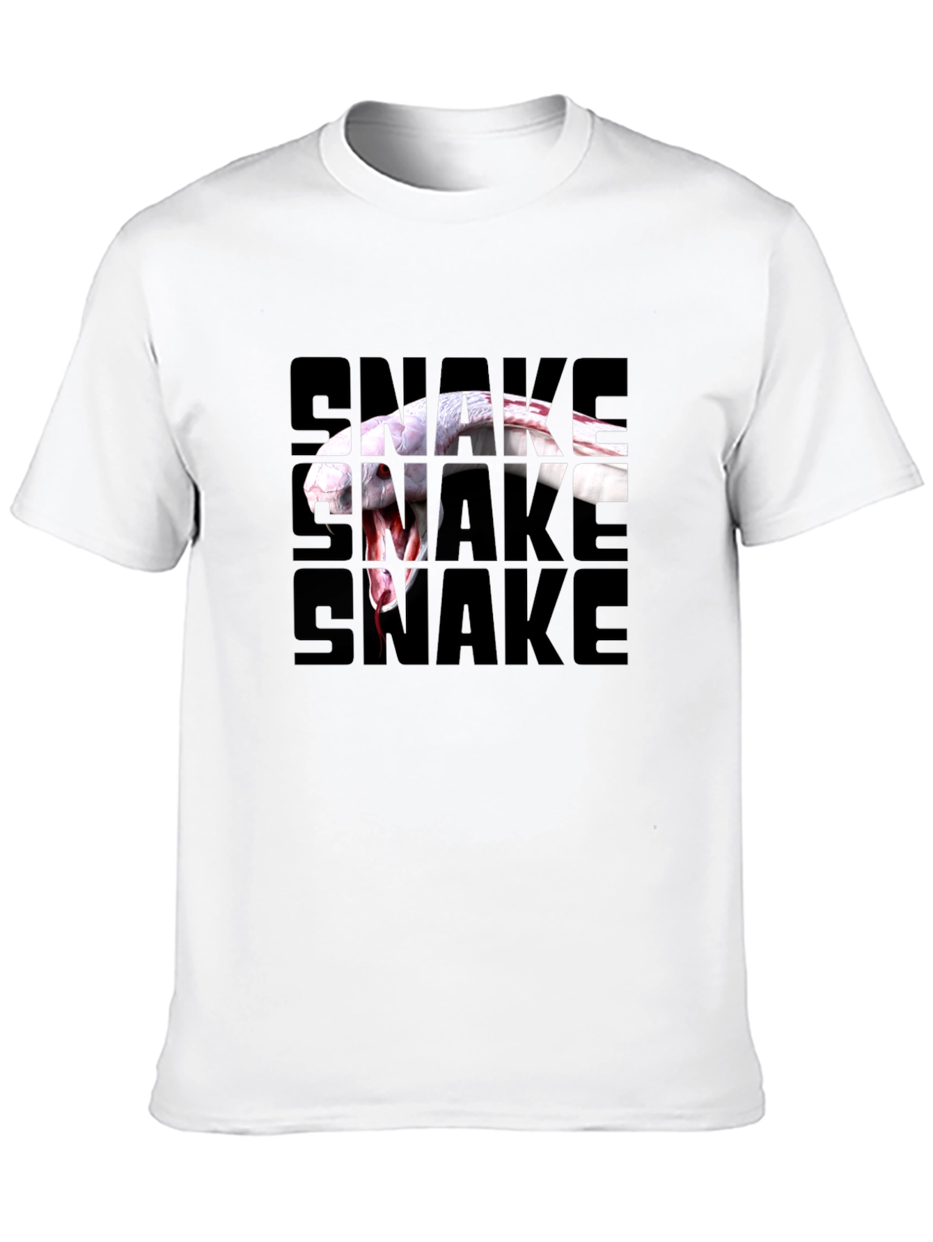 Black Snake Graphic T-Shirt - Black Crew Neck Tee view 10