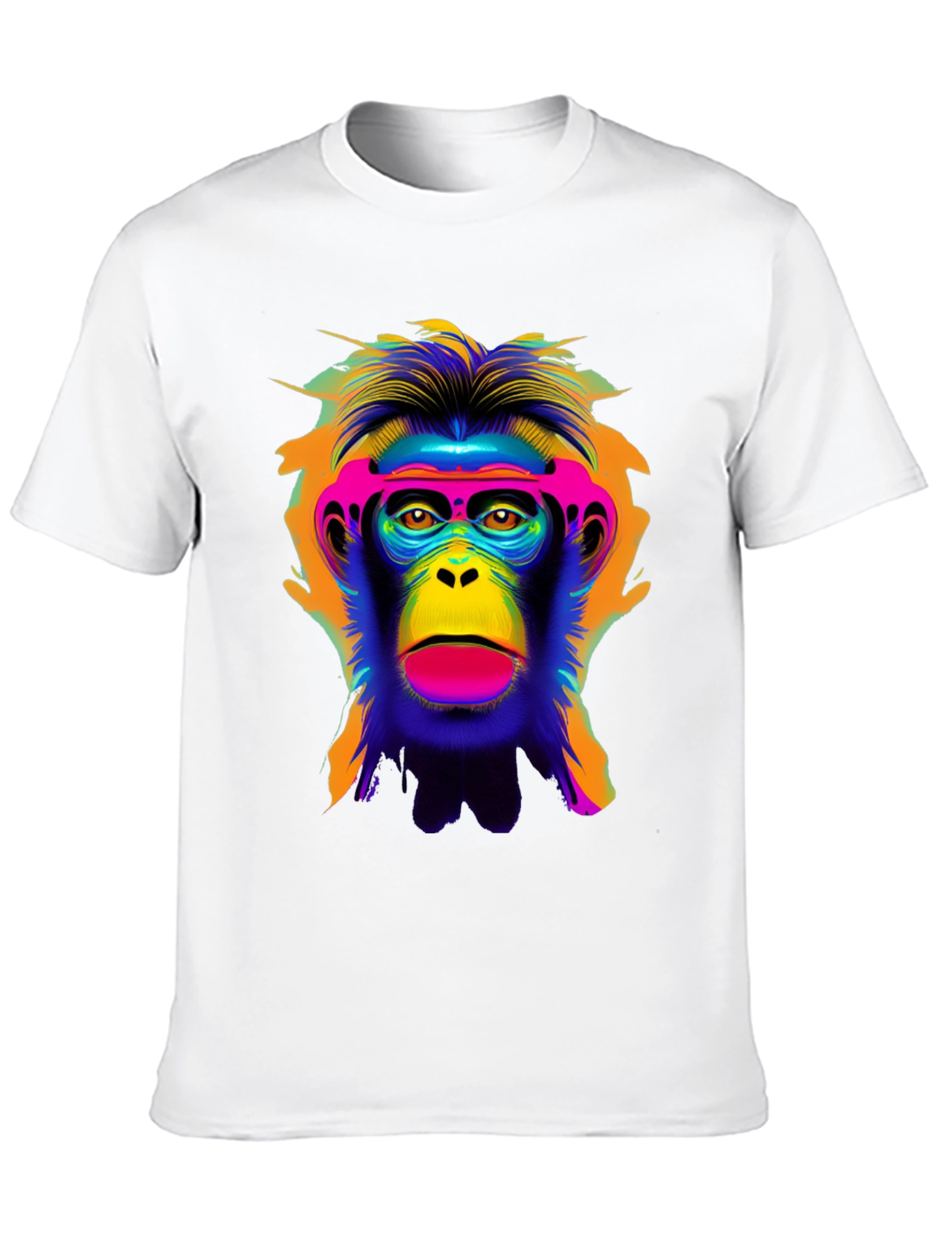 Black Vibrant Monkey Graphic Tee - Bold Statement Shirt view 10