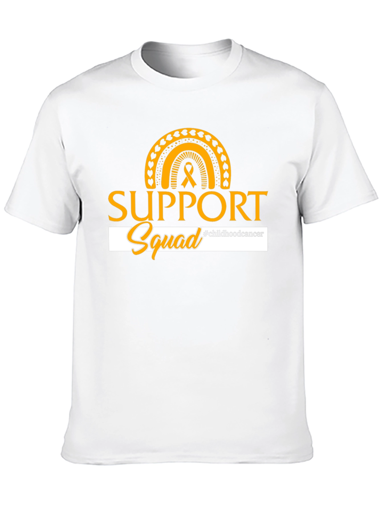 Childhood Cancer Awareness Support Squad Black T-Shirt - 10