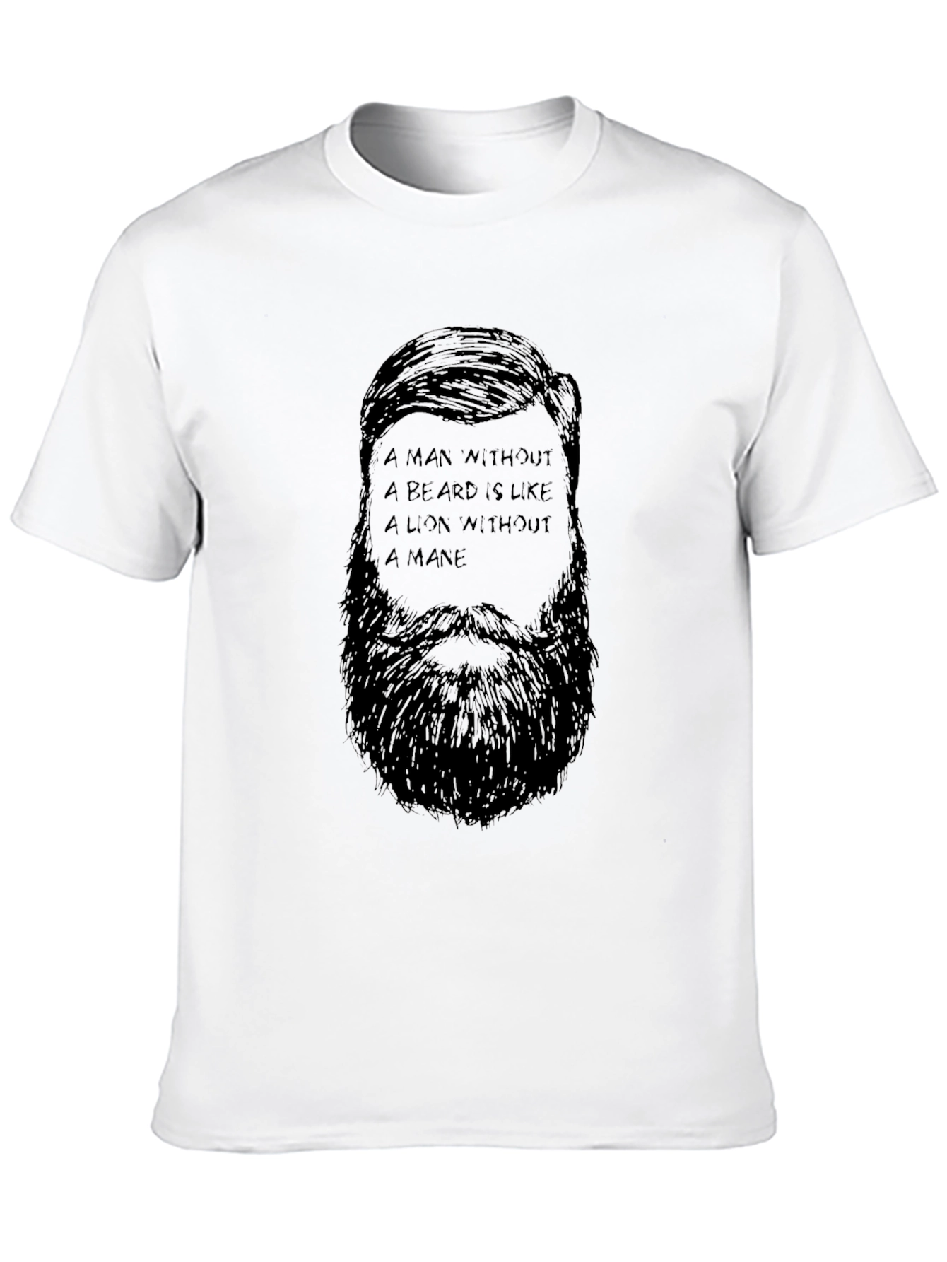 Black Bearded Man Quote Graphic Tee - Black view 10