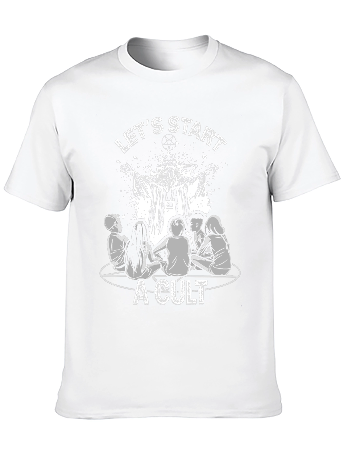 Black Let's Start a Cult Graphic Tee view 10