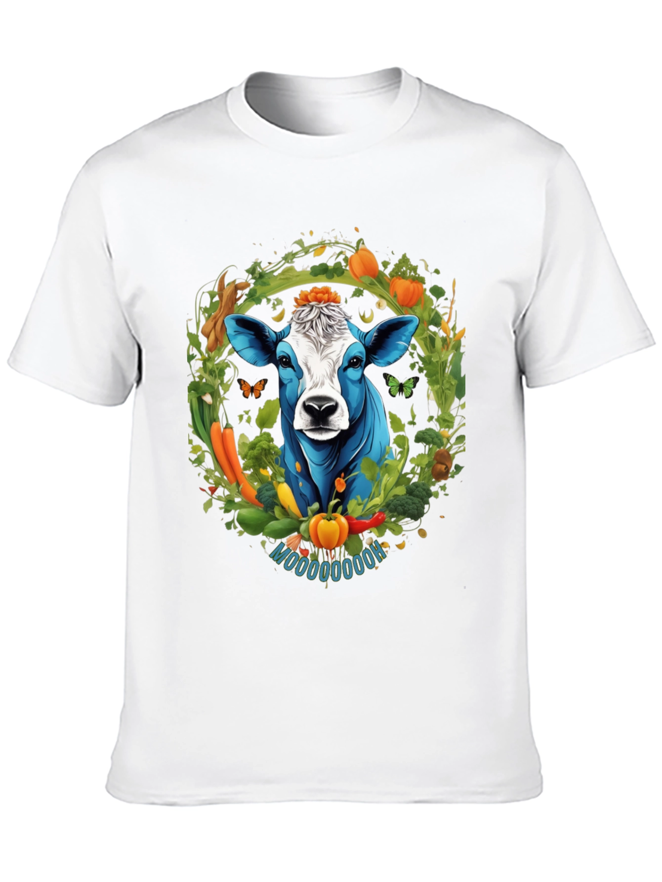 Black Vegan Cow Graphic Tee - Farm Fresh Style view 10