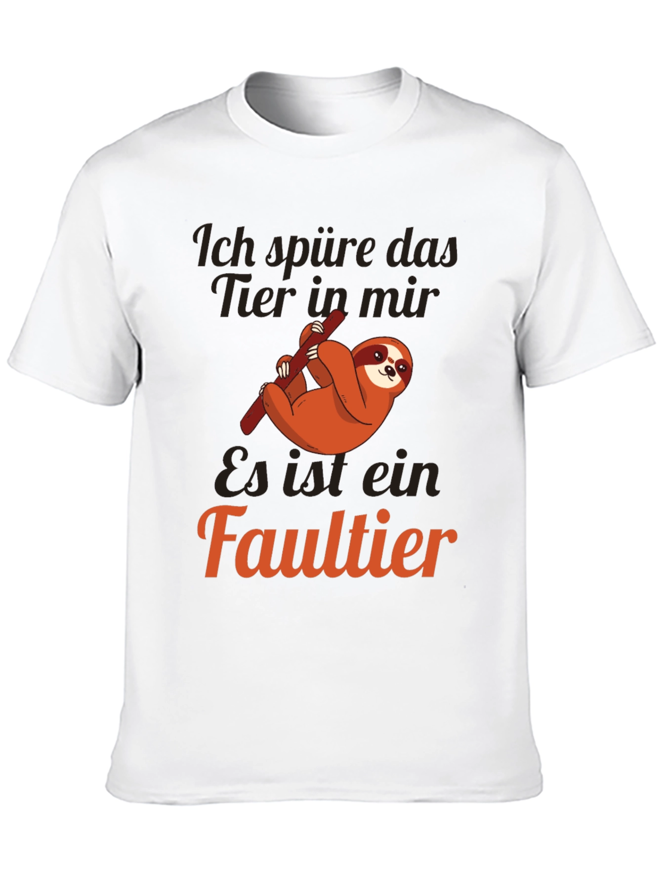 Black Funny Sloth T-Shirt - "Ich spüre das Tier in mir" view 10
