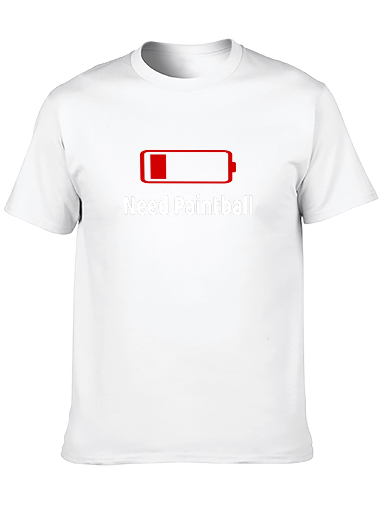 Black Need Paintball T-Shirt Funny Battery Low Design view 10