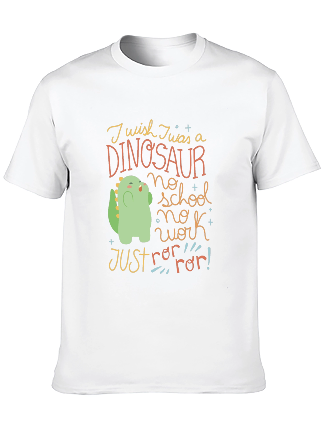 Black Dinosaur T-Shirt - No School, No Work, Just Rawr! view 10