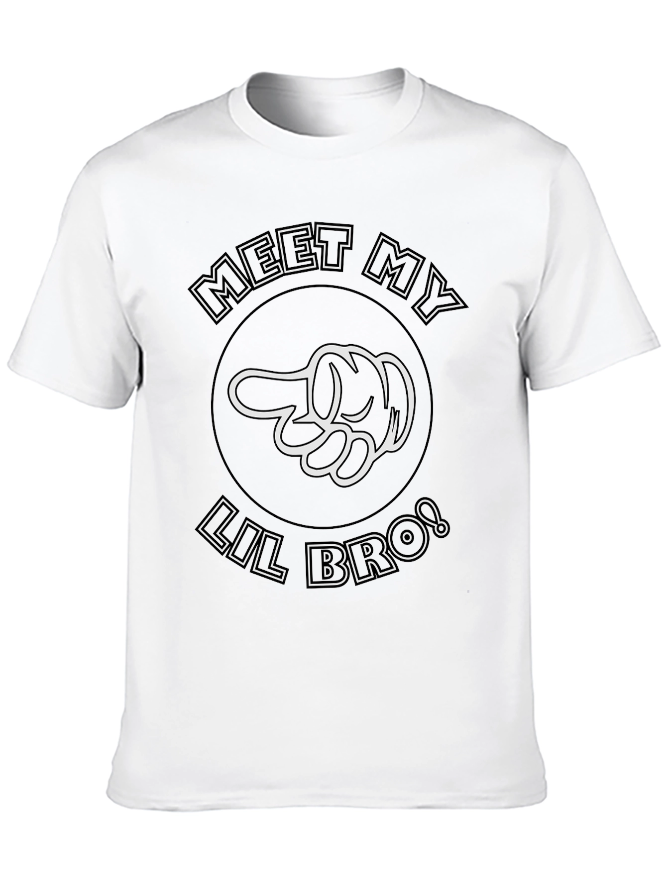 Black Meet My Lil Bro T-Shirt view 10