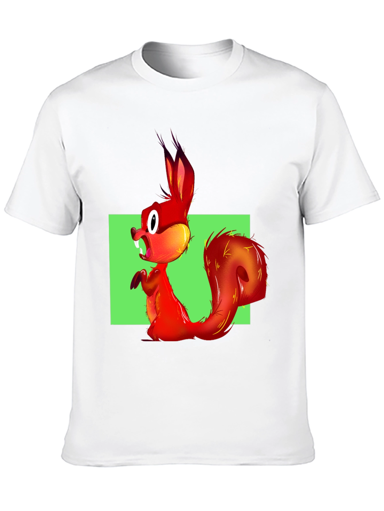 Black Squirrel Graphic Tee - Bold Cartoon Animal Print view 10