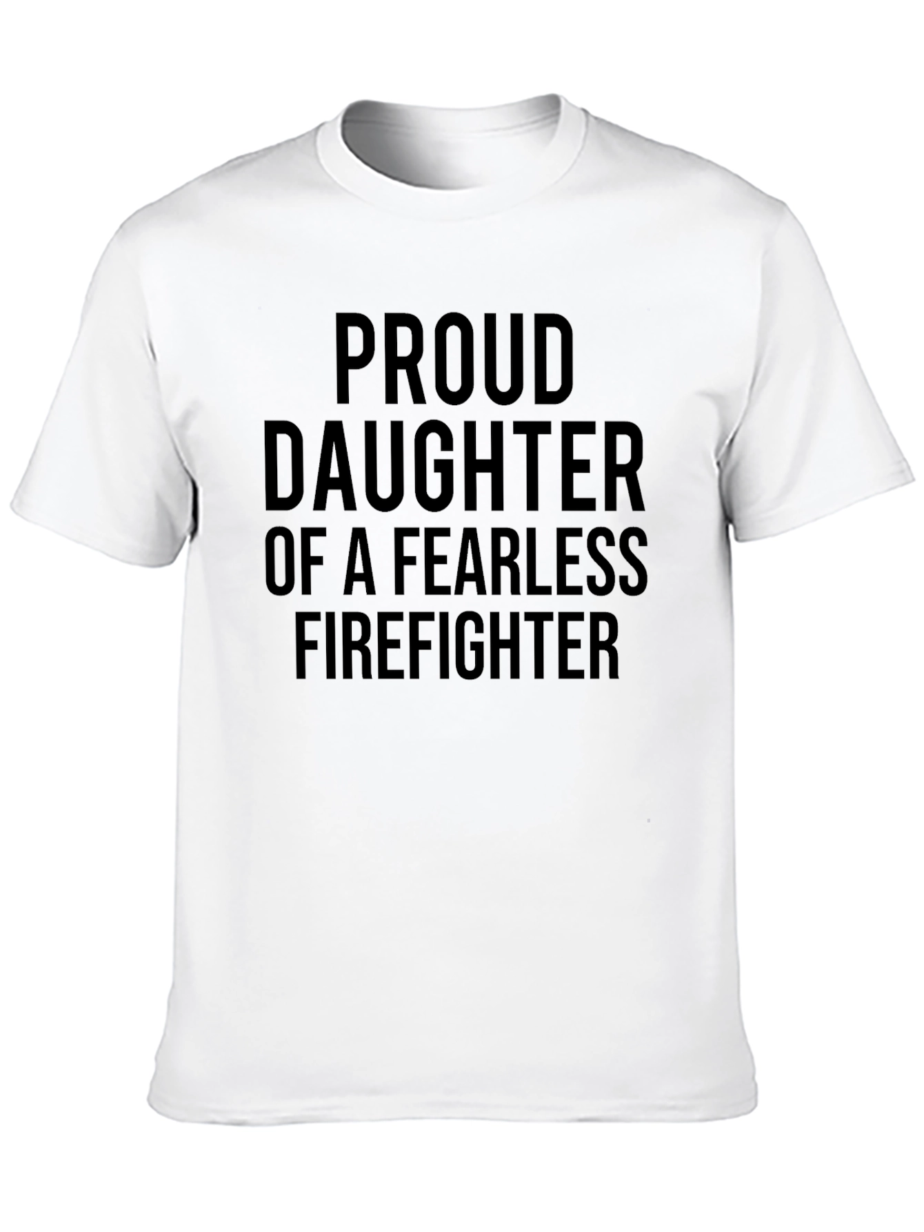 Black Proud Firefighter Daughter Graphic Tee view 10