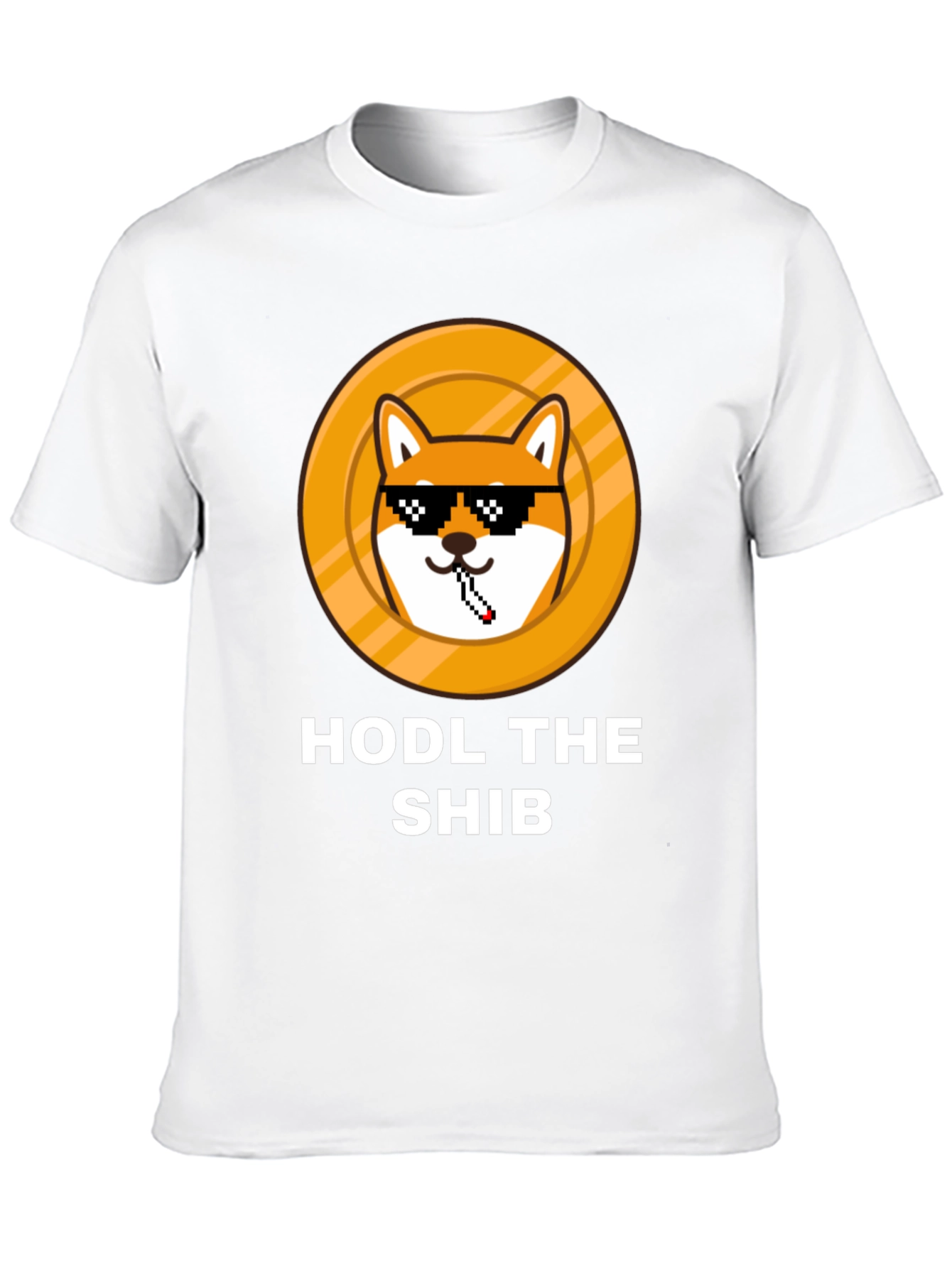 Black HODL THE SHIB Black T-Shirt view 10