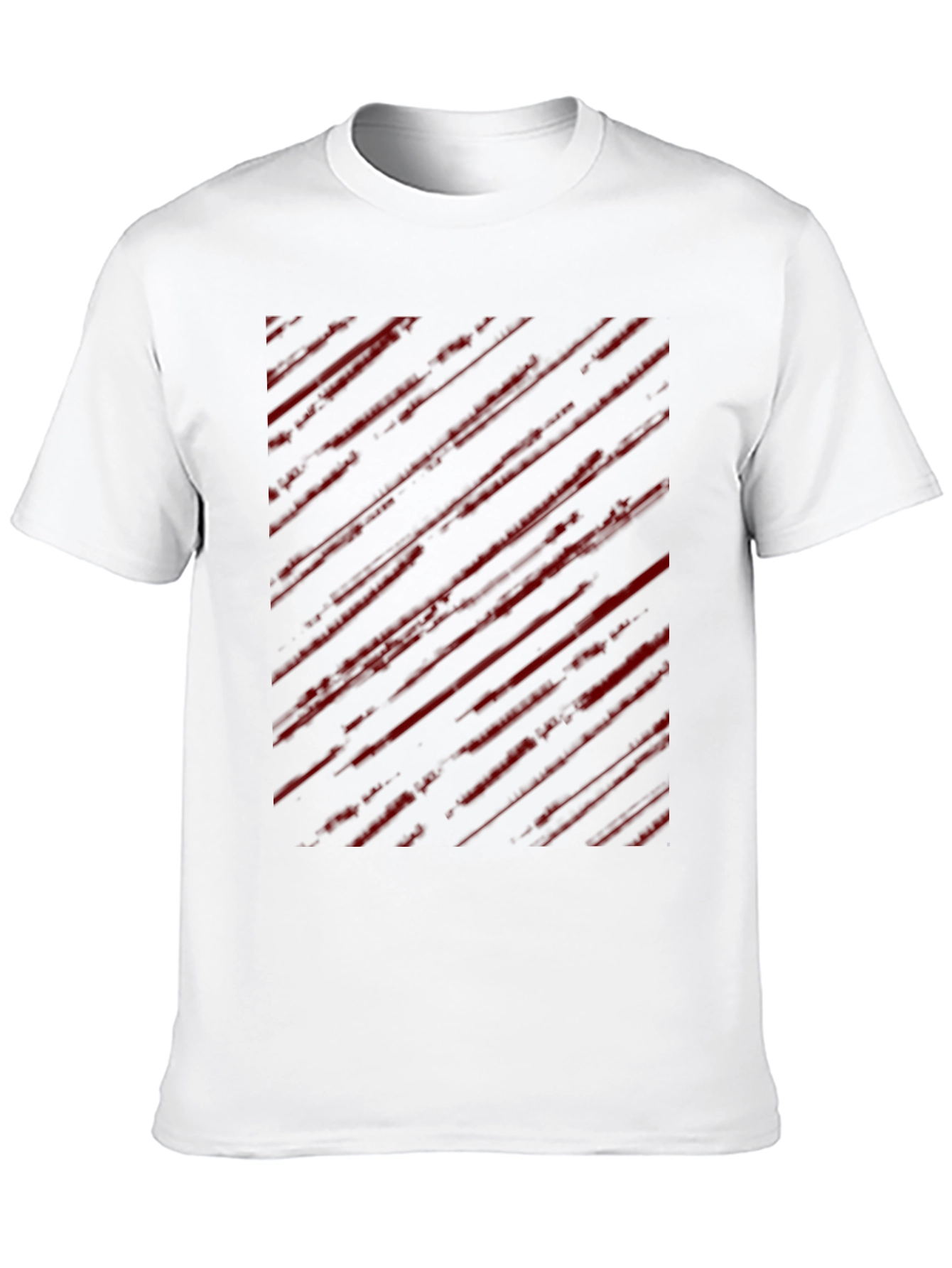 Black Edgy Striped Graphic Tee view 10