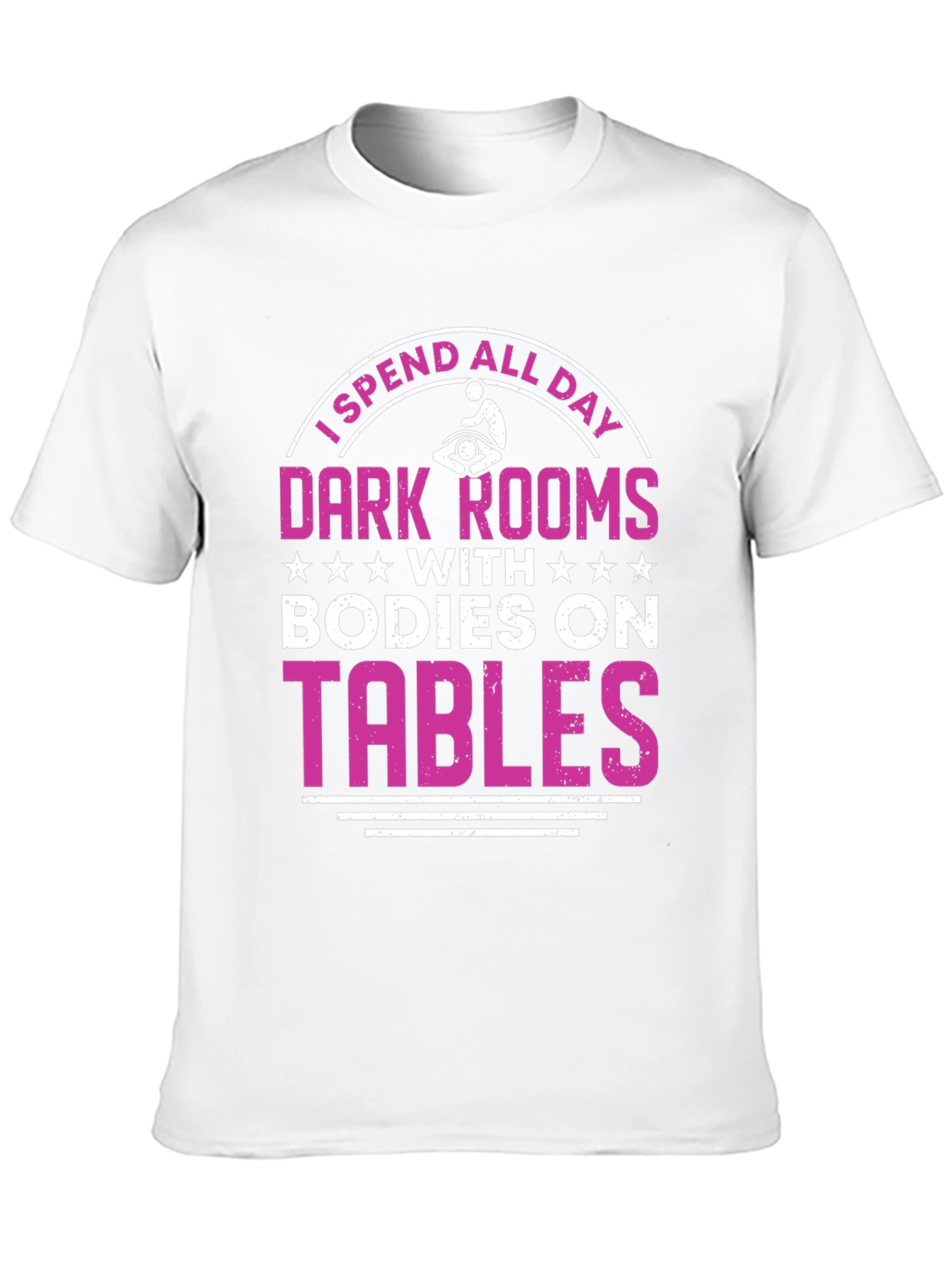 Black Massage Therapist T-Shirt - Dark Rooms, Bodies On Tables view 10
