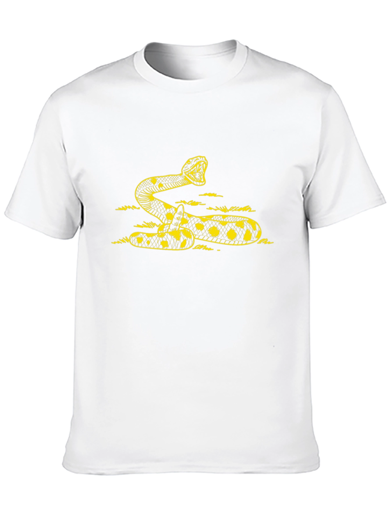 Black Black T-Shirt with Yellow Rattlesnake Design view 10