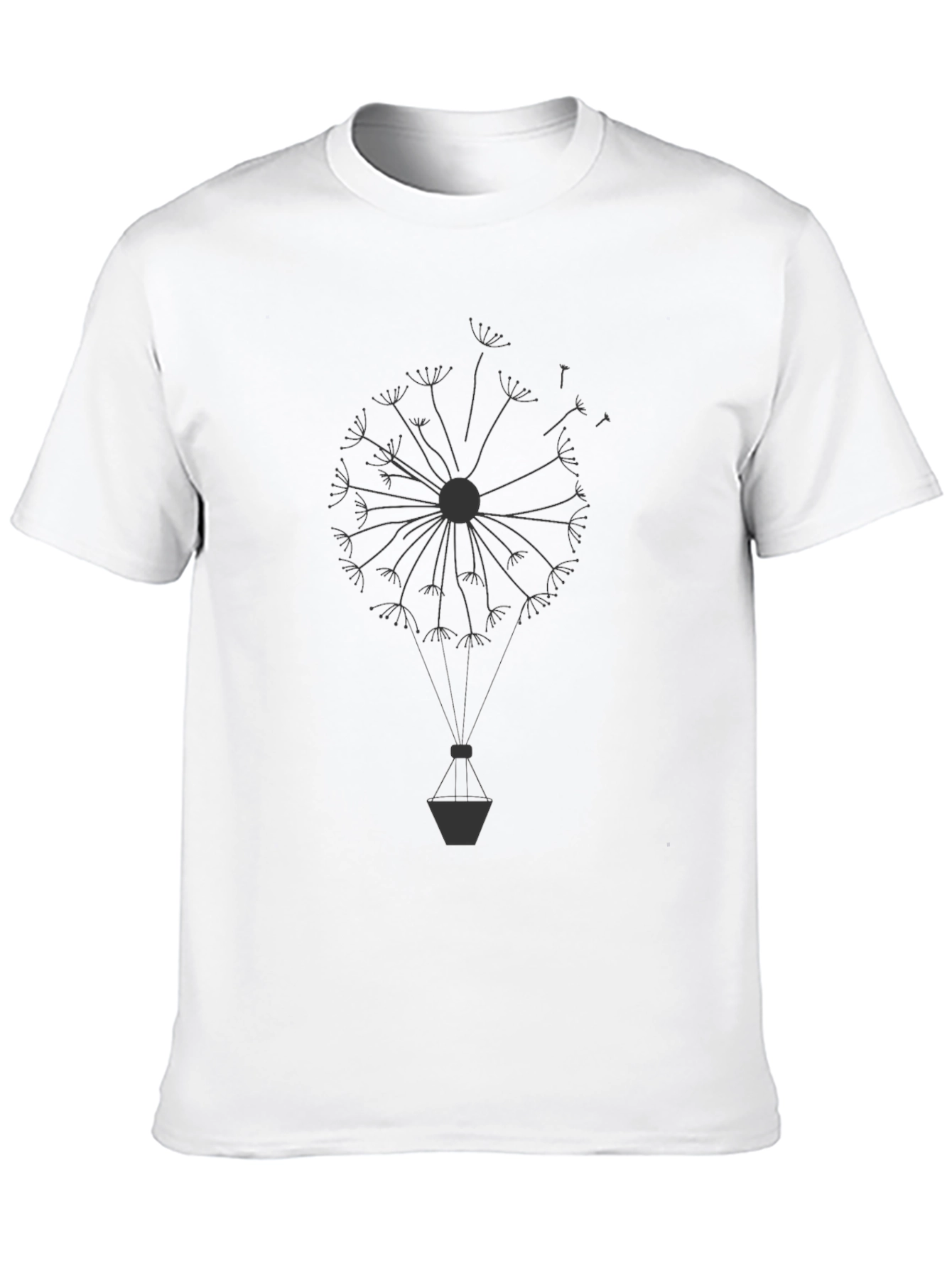 Black Dandelion Balloon Graphic Tee view 10