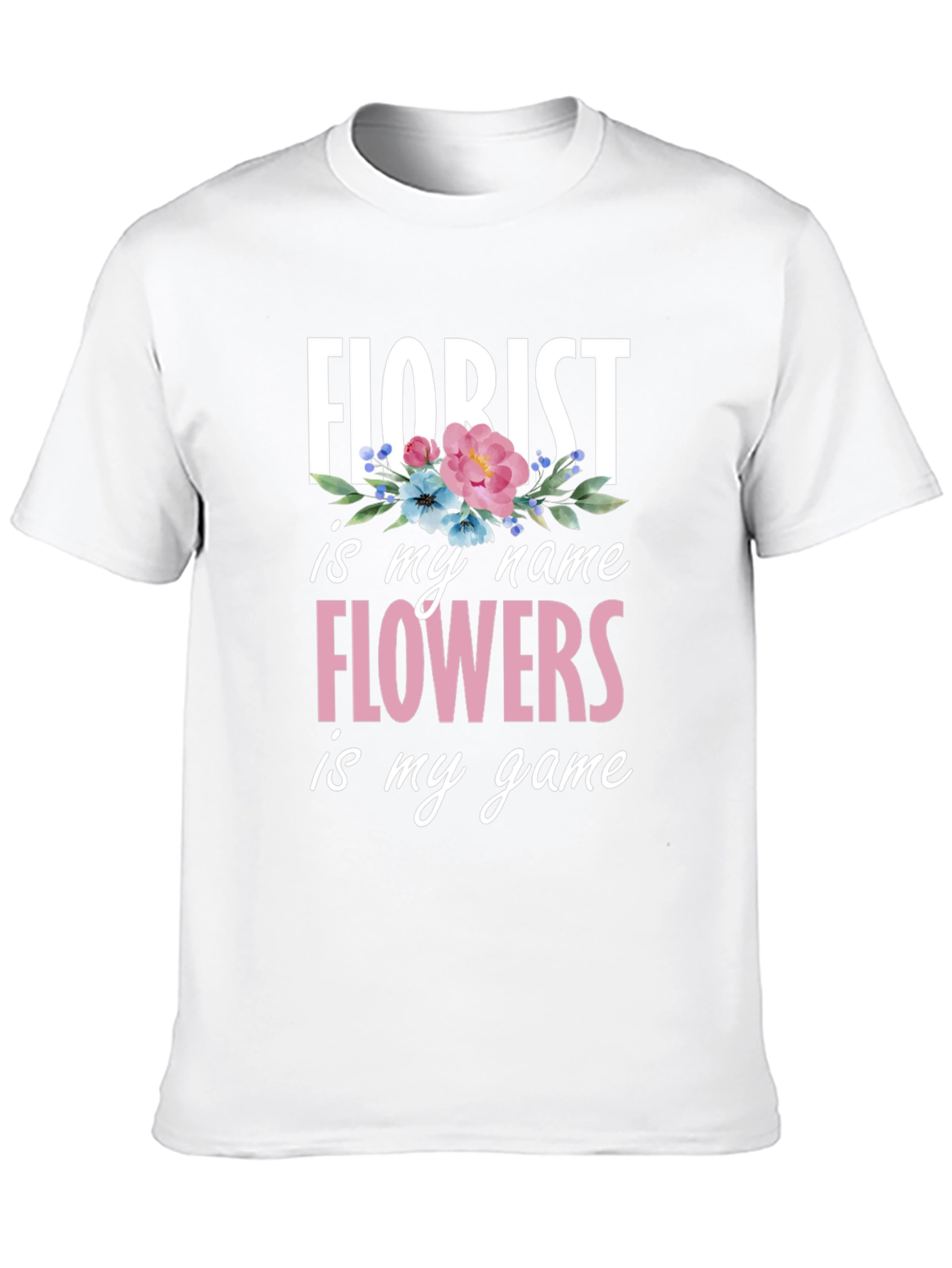 Black Florist Flowers T-Shirt view 10