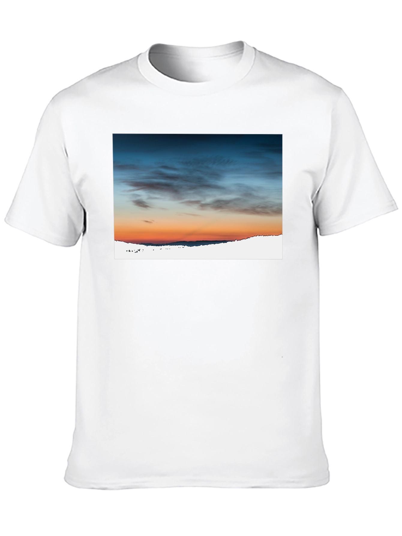 Black Sunset Sky Graphic Tee - Premium Cotton Blend view 10