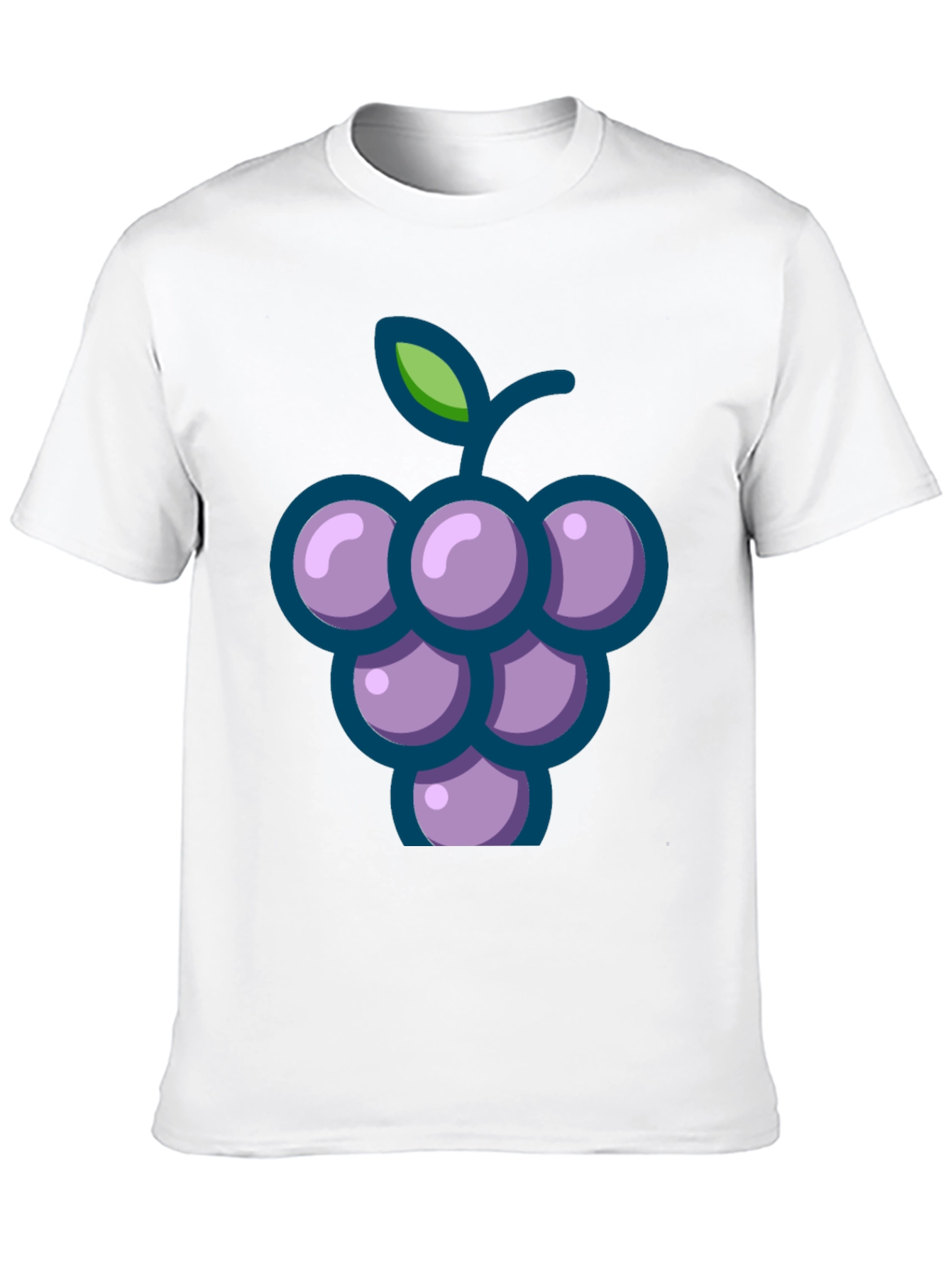 Black Grapes Graphic Tee - Casual Black T-Shirt view 10