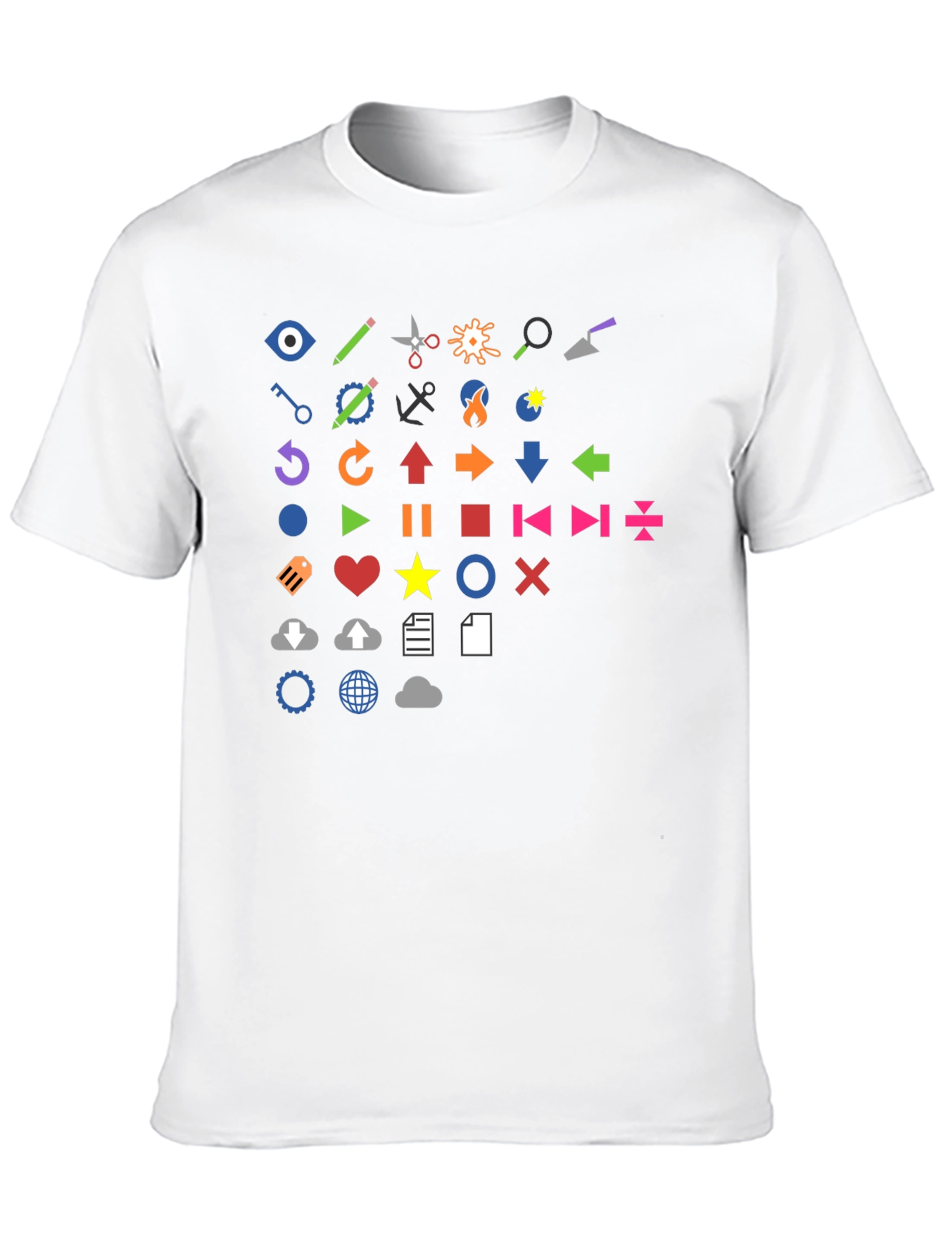 Black Icon Graphic Print Black T-Shirt view 10