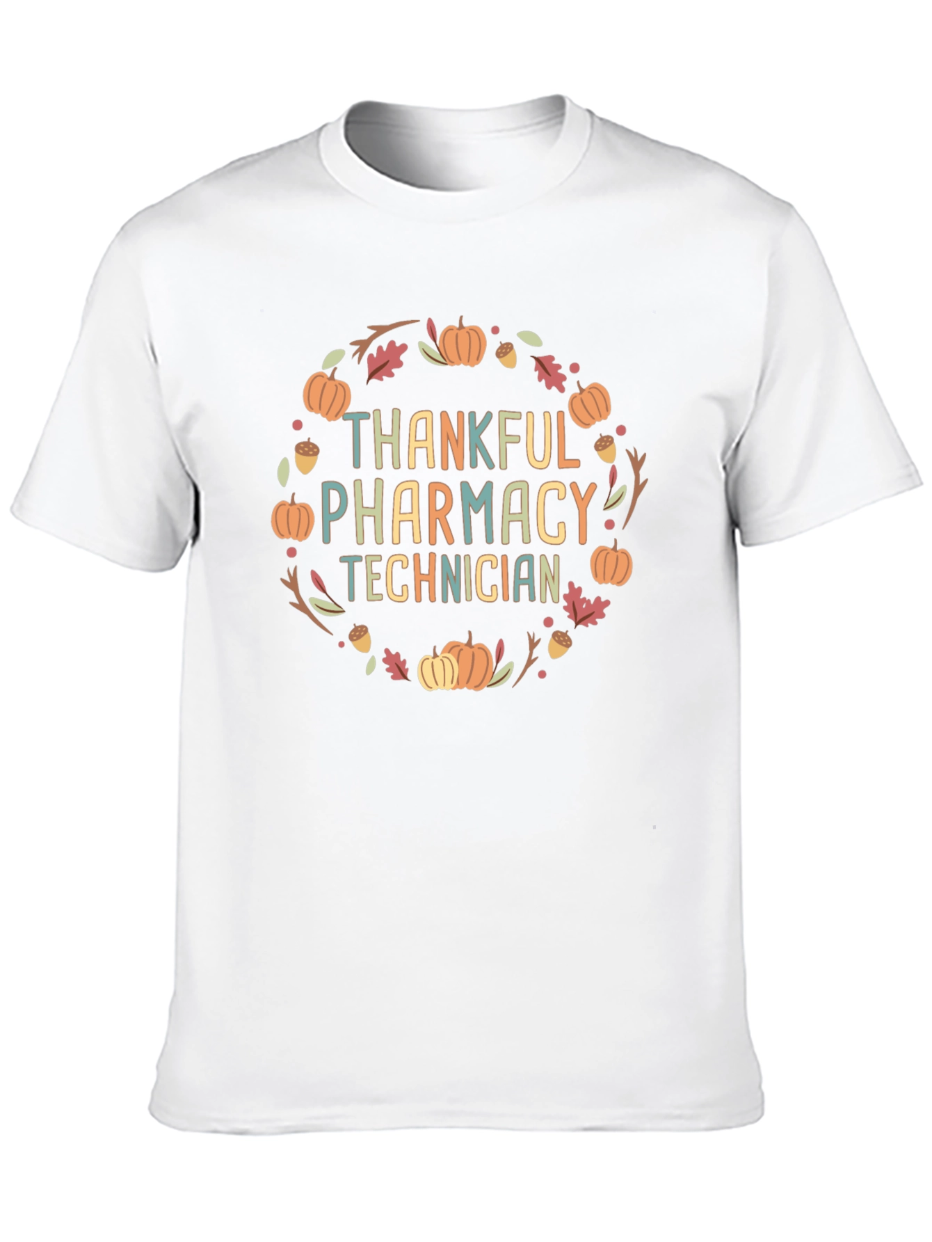 Black Thankful Pharmacy Technician T-Shirt, Fall Design view 10