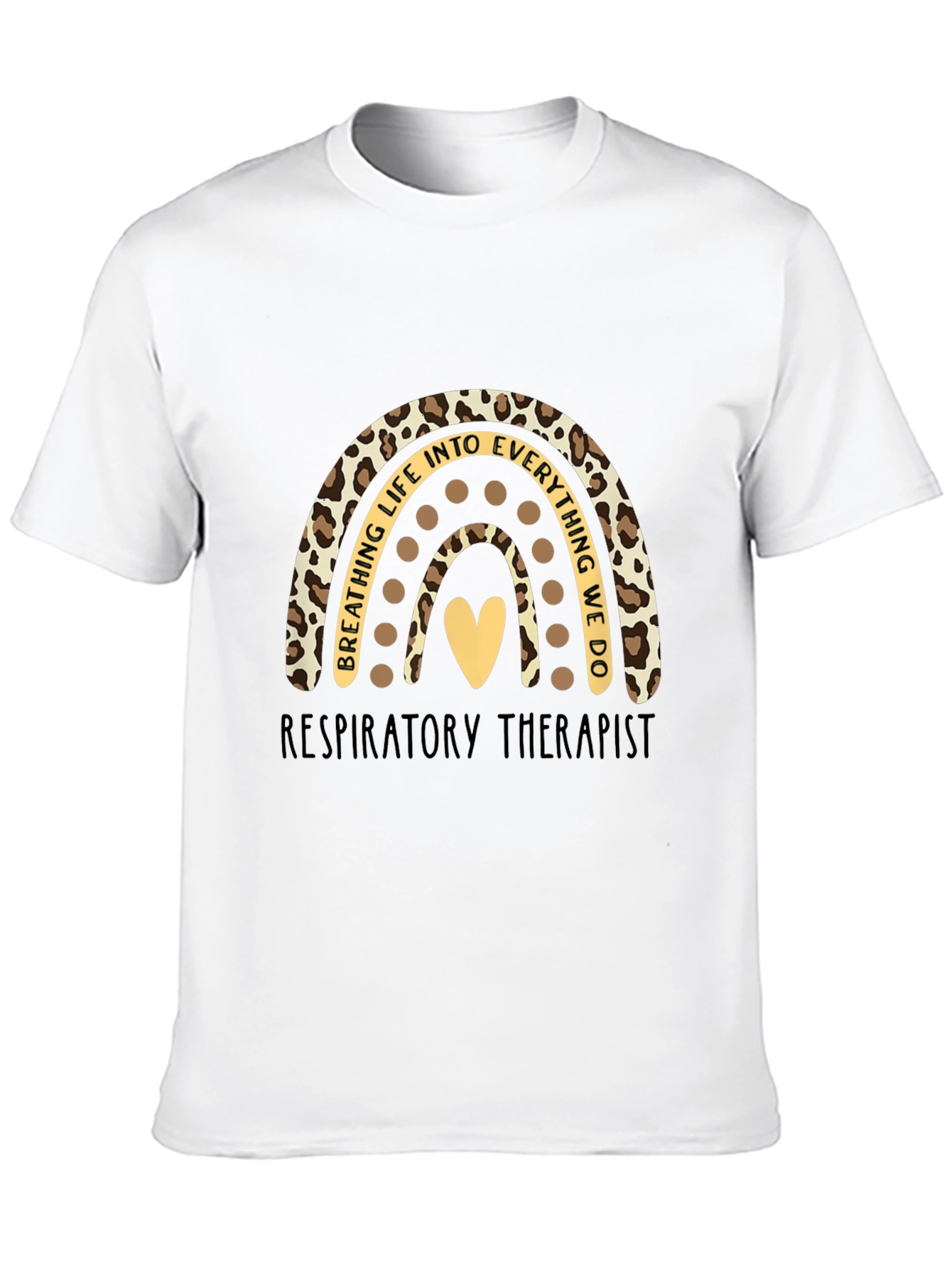 Black Respiratory Therapist Rainbow Graphic Tee view 10