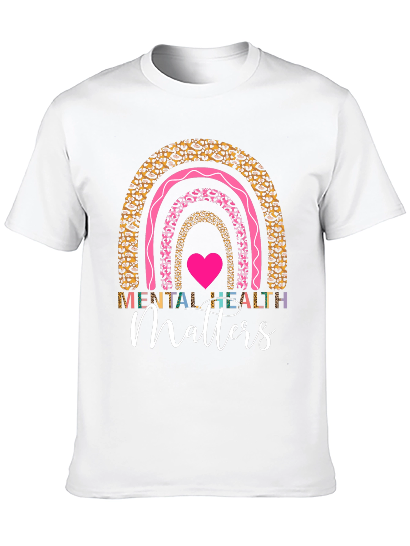 Black Mental Health Matters Rainbow Graphic Tee view 10