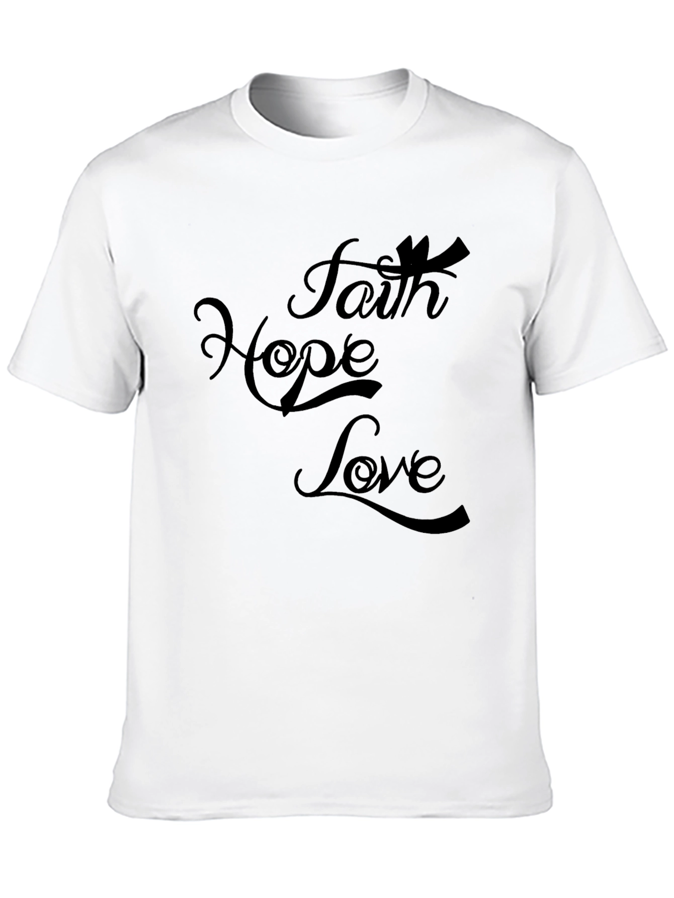 Black Faith, Hope, Love Graphic T-Shirt view 10
