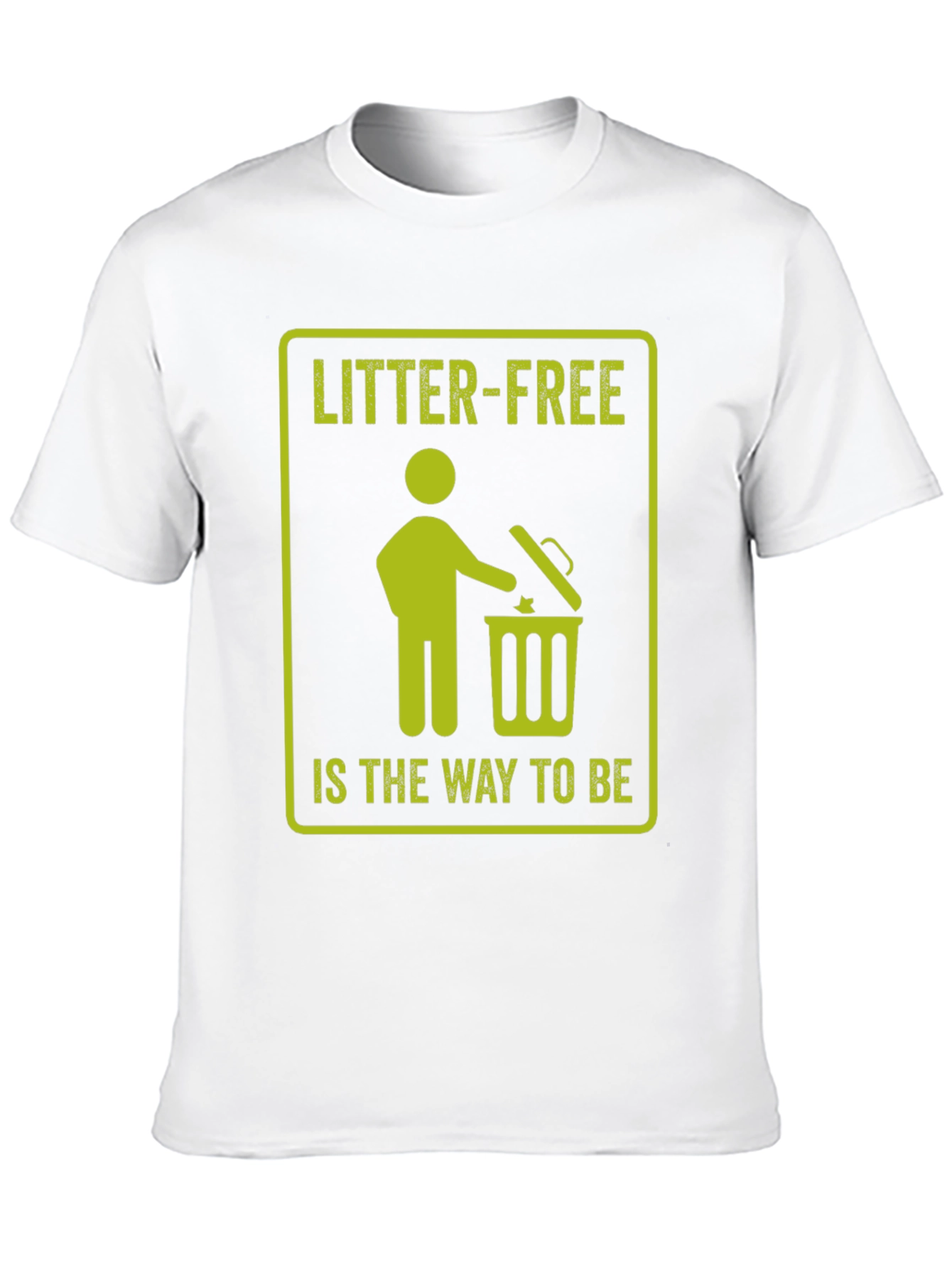 Black Litter-Free is the Way to Be Graphic Tee view 10