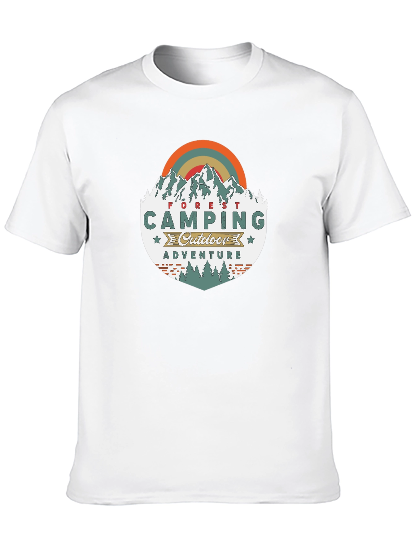 Black Camping Adventure Graphic Tee - Outdoors view 10