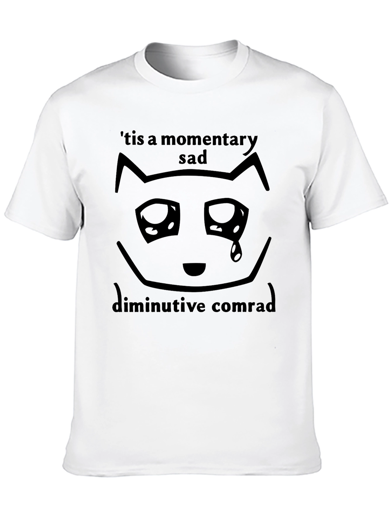 Black Sad Cat Meme T-Shirt view 10