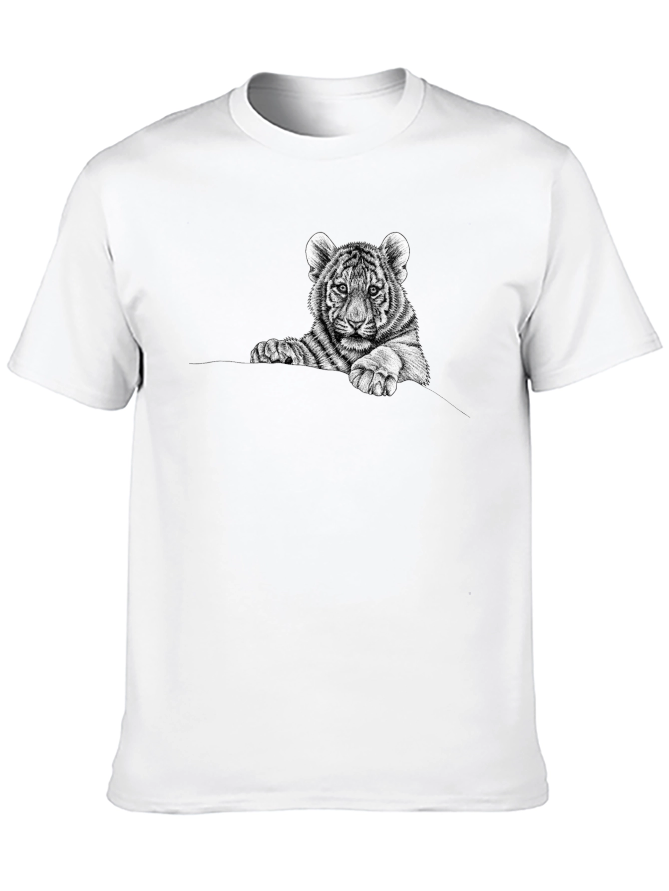 Black Tiger Cub Graphic Tee - Black Cotton view 10